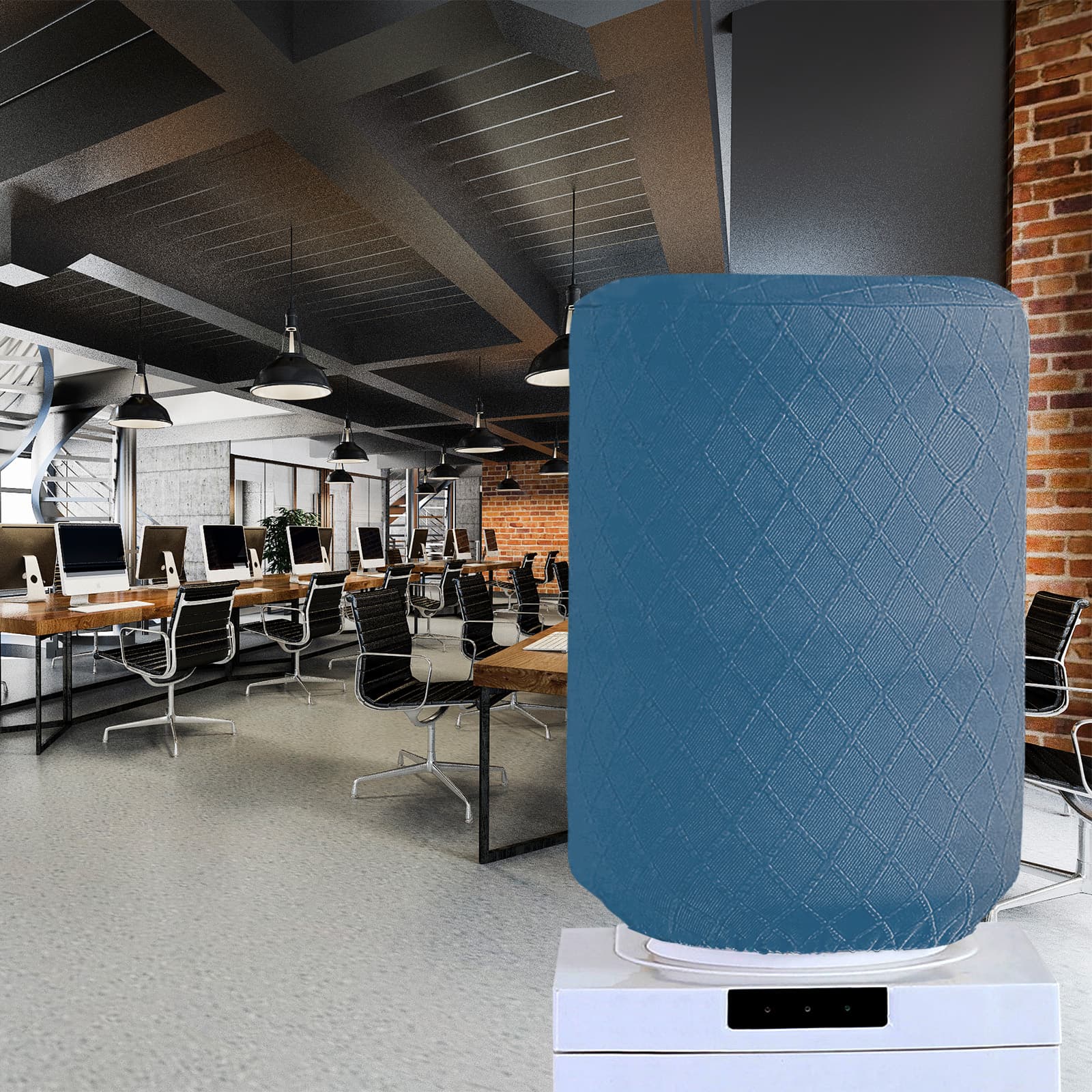 ReignSword Water Dispenser Barrel Cover for 5 Gallon Water Bottle, High Stretchy Water Dispenser Dust Cover, Reusable Furniture Covers Protector for Home or Office (Blue) - 3