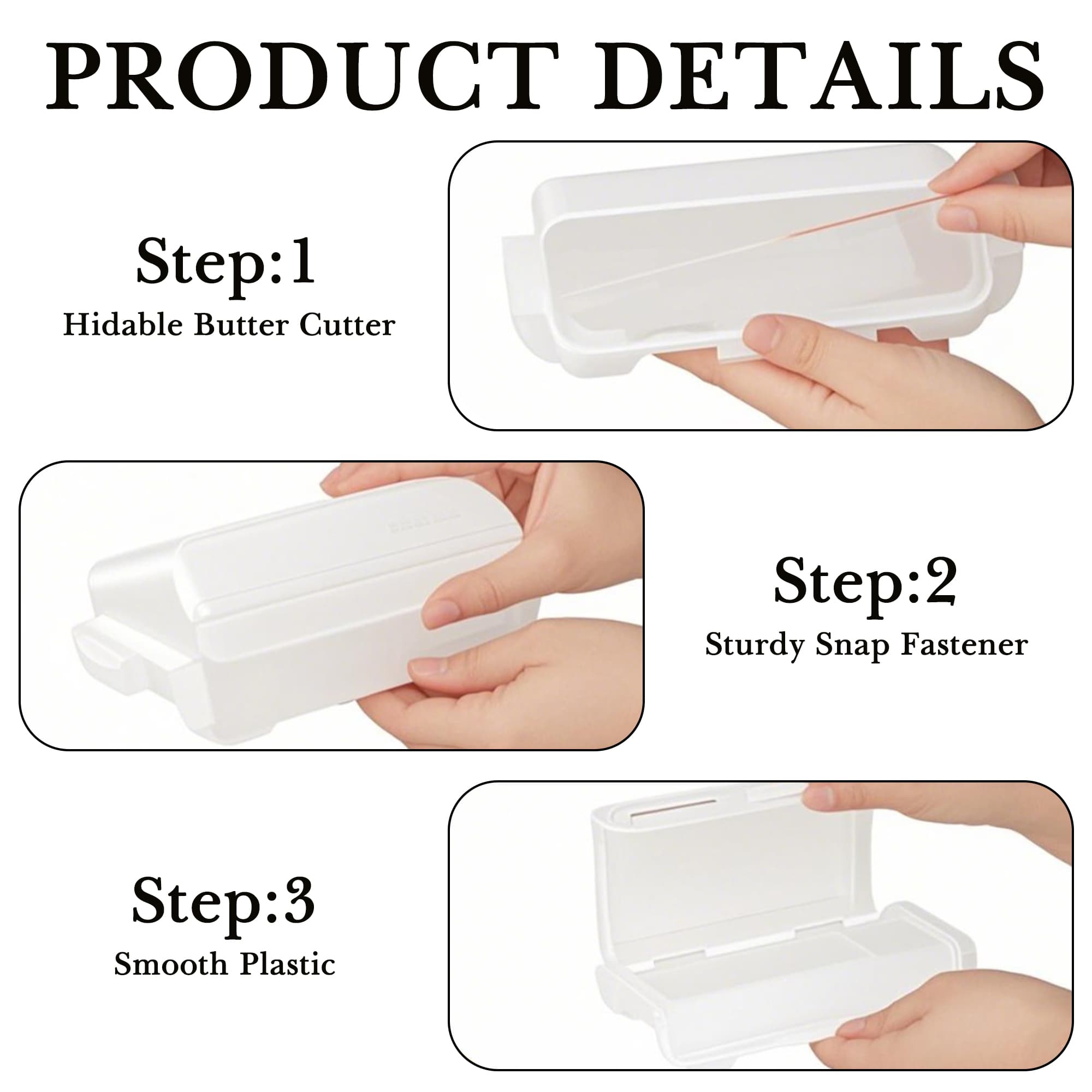 ReignSword Butter Dish with Lid for Countertop and Fridge, Airtight Butter Keeper Holder, Butter Storage Container with Knife, Dishwasher Safe (Clear) - 2
