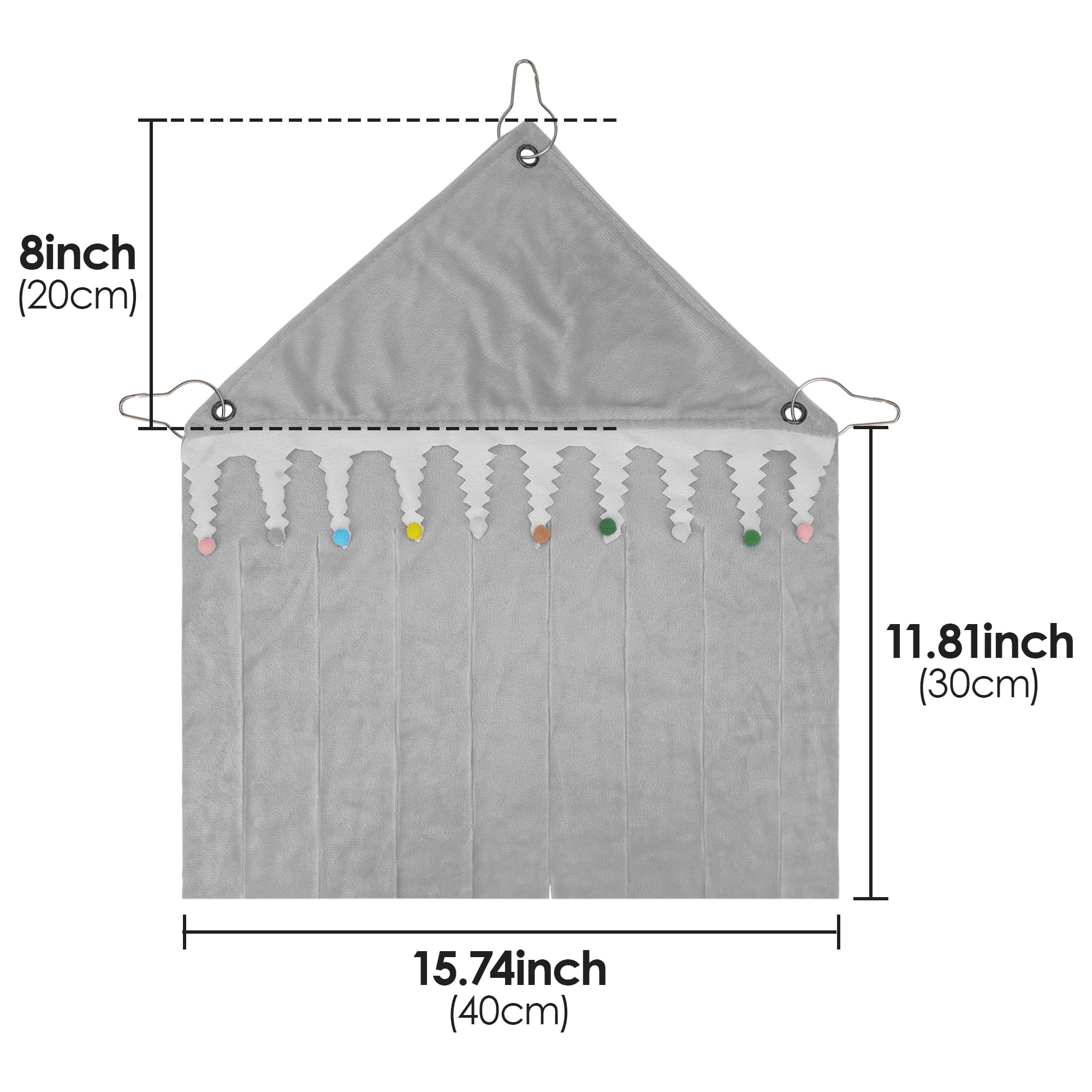 ReignSword Guinea Pig Corner Hideout, Triangular Small Animal Hideaway Hammock, Soft Cage Bed Accessories for Ferret, Hamster, Hedgehog, Chinchilla, Bunny (Gray) - 2