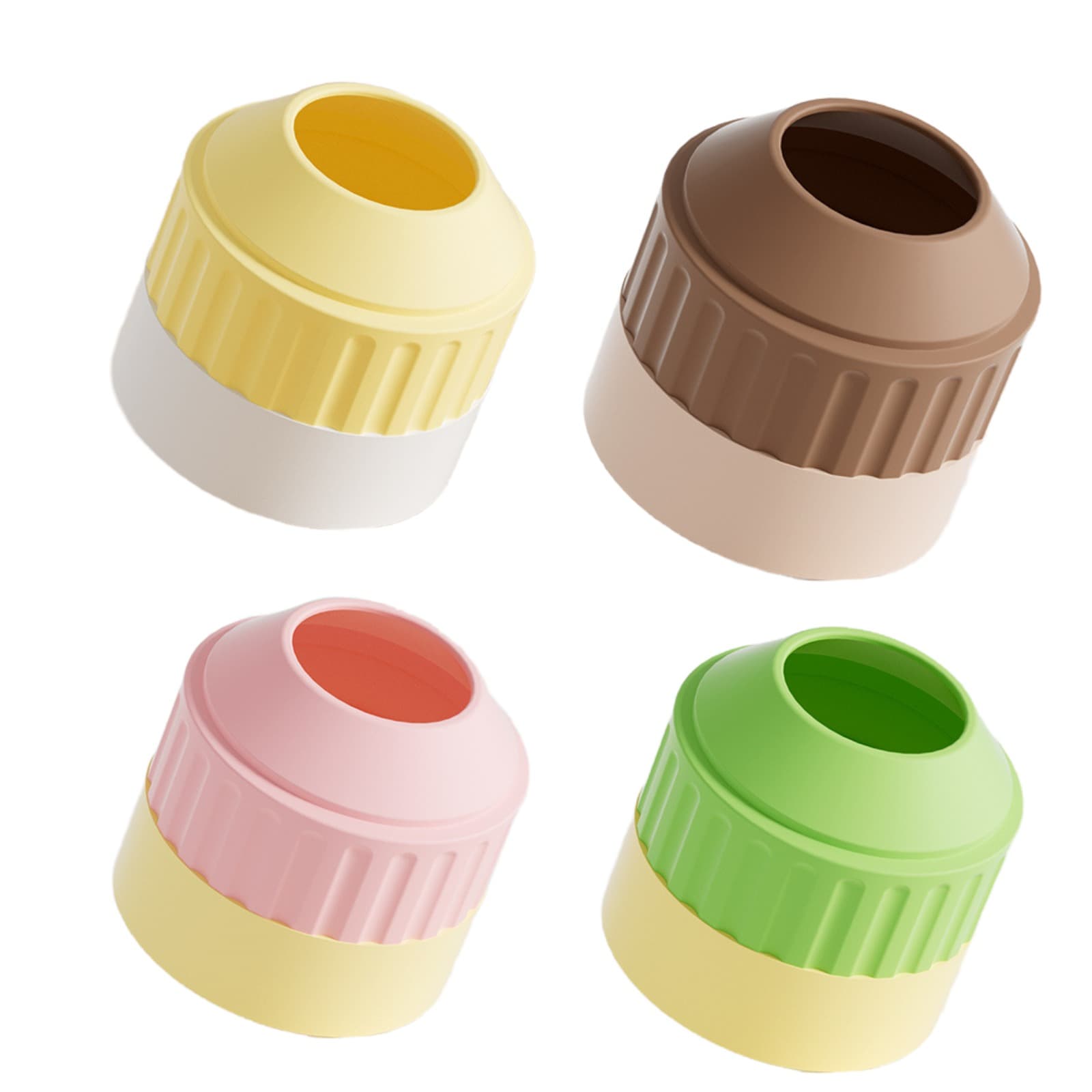 ReignSword Silicone Door Knob Cover, 4 Pack Non-Slip Doorknob Safety Decorative Cover Grips, Round Door Handle Covers Protects Walls from Dents and Damage - 6