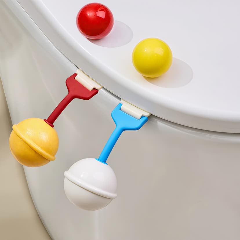 ReignSword Toilet Seat Lifter Set of 2, Silicone Toilet Lid Pad Lifter, Touchless Toilet Cover Handle for Home Bathroom, Office, Hotel