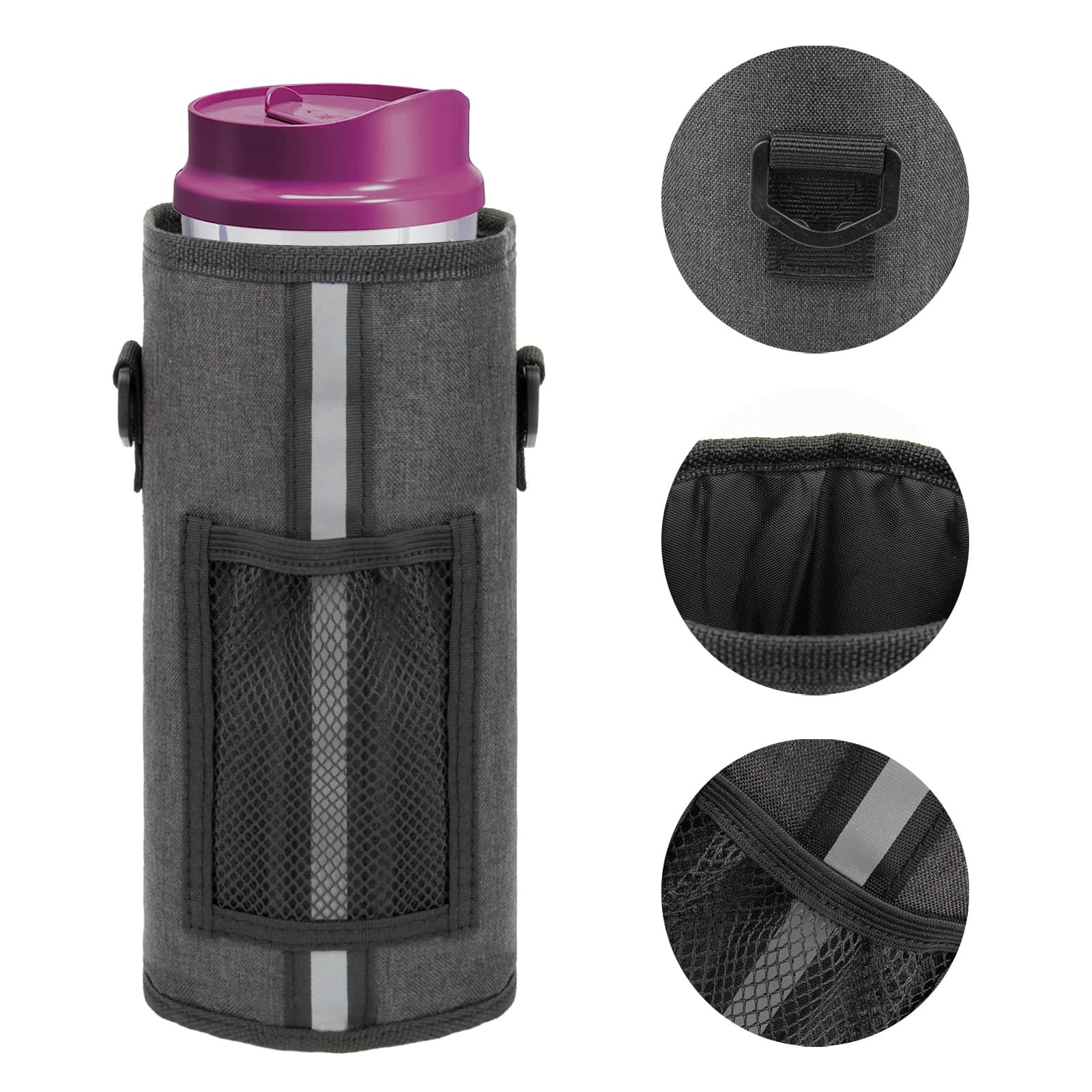 Kingshion Portable Blender Storage Bag Sleeve Case with Shoulder Strapfor Compatible with Ninja BC151 Series Blast Portable Blender,Hamilton Beach Portable Blender -(Dark gray) - 3