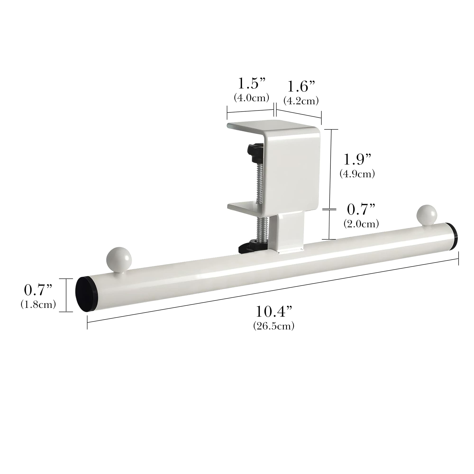 ReignSword Backpack Hanger for Desk Table, Adjustable Bag Holder Hook Mount, Metal Under Desk Storage Organizer for Reduce Clutter (White) - 1