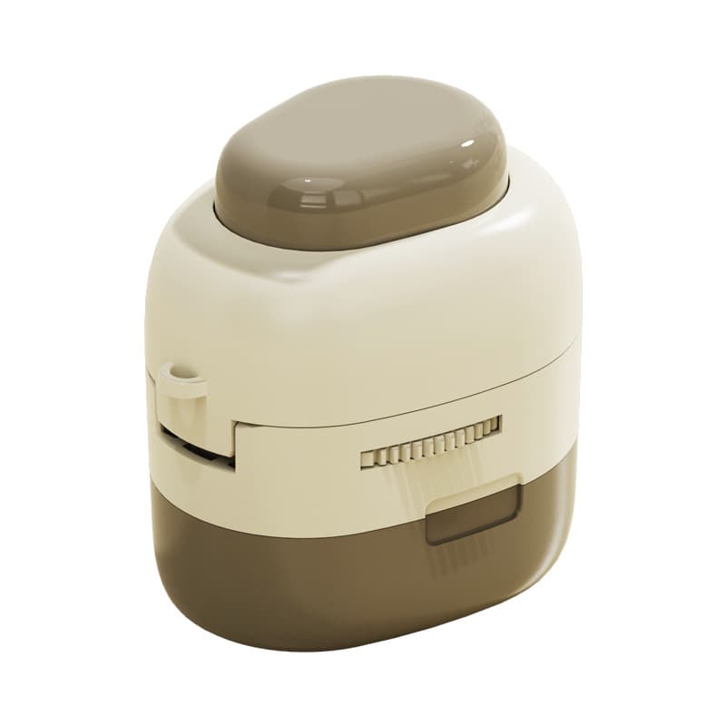 ReignSword 2-in-1 Pill Cutter with Medicine Box, 1/2 1/4 Adjustable Pill Crusher for Small, Large, and Tiny Pills, Travel Medicine Pills Splitter for Elderly & Pet (Cream White) - 6