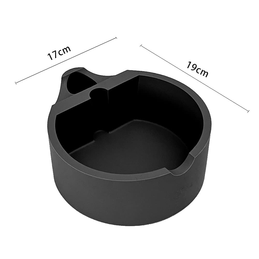 ReignSword Silicone Espresso Knock Box, Non-Slip Coffee Grounds Container, Countertop Espresso Accessories, Large Capacity Barista Knock Bin for Home Coffee Station (Black) - 1