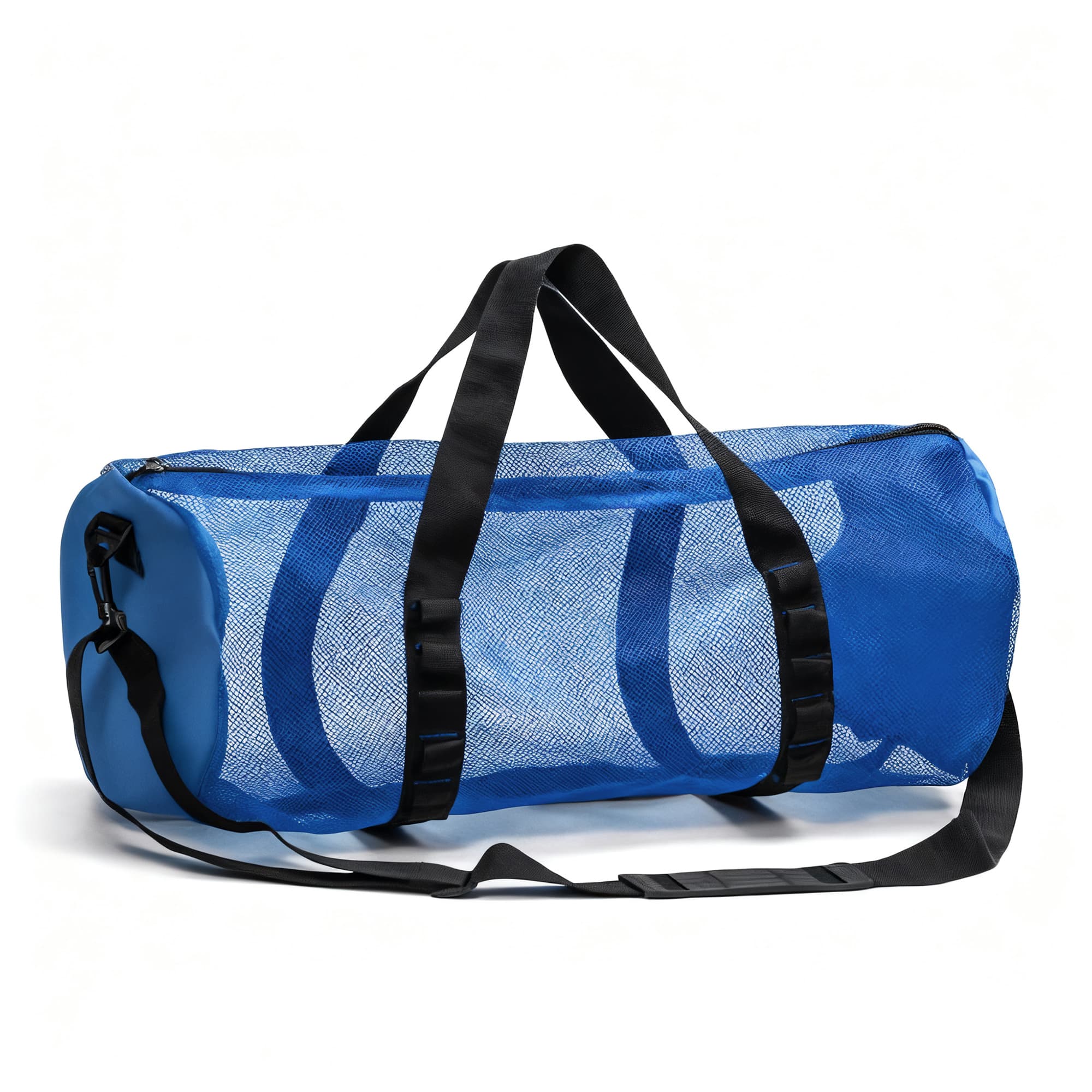 ReignSword Mesh Duffle Bag for Scuba Dive or Snorkel, 22.8 x 10.6 x 10.6 Inches Portable Snorkeling Equipment Carry Bag with Adjustable Shoulder Strap (Blue) - 2