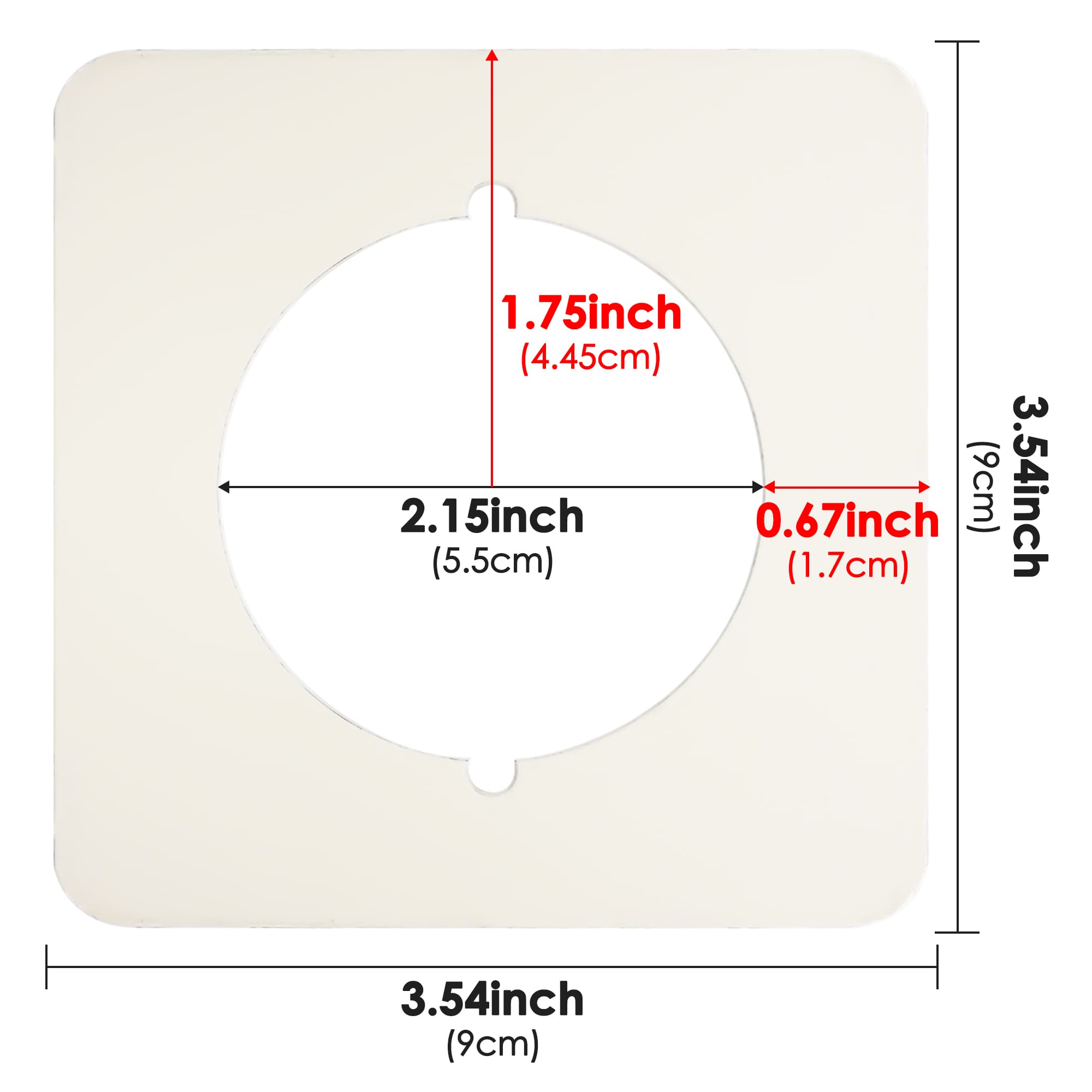 ReignSword Square Door Knob Plates, 2 Pcs No Drilling Door Lock Spacer Shim Backplate, Hardened Steel Reinforcement & Scar Plates for Standard Door Knob/Lever Lock/Deadbolt - 1
