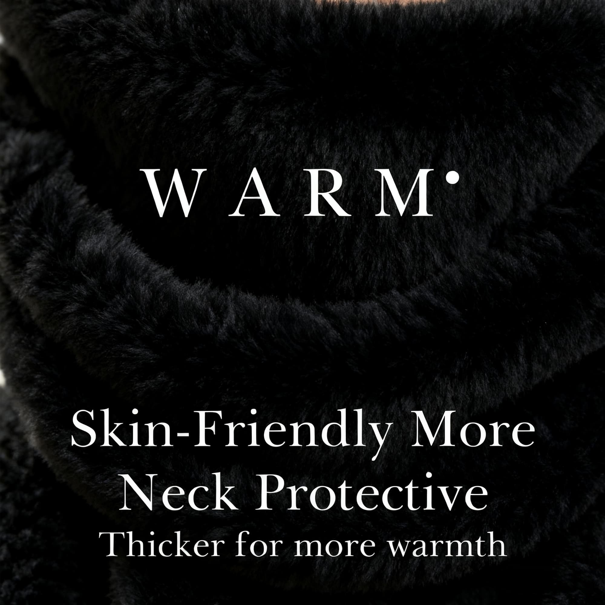 ReignSword Fleece Balaclava Face Mask, Winter Windproof Warm Ski Mask for Men Women, Adjustable Drawstring Cold Weather Face Cover for Skiing Snowboarding (Black) - 4