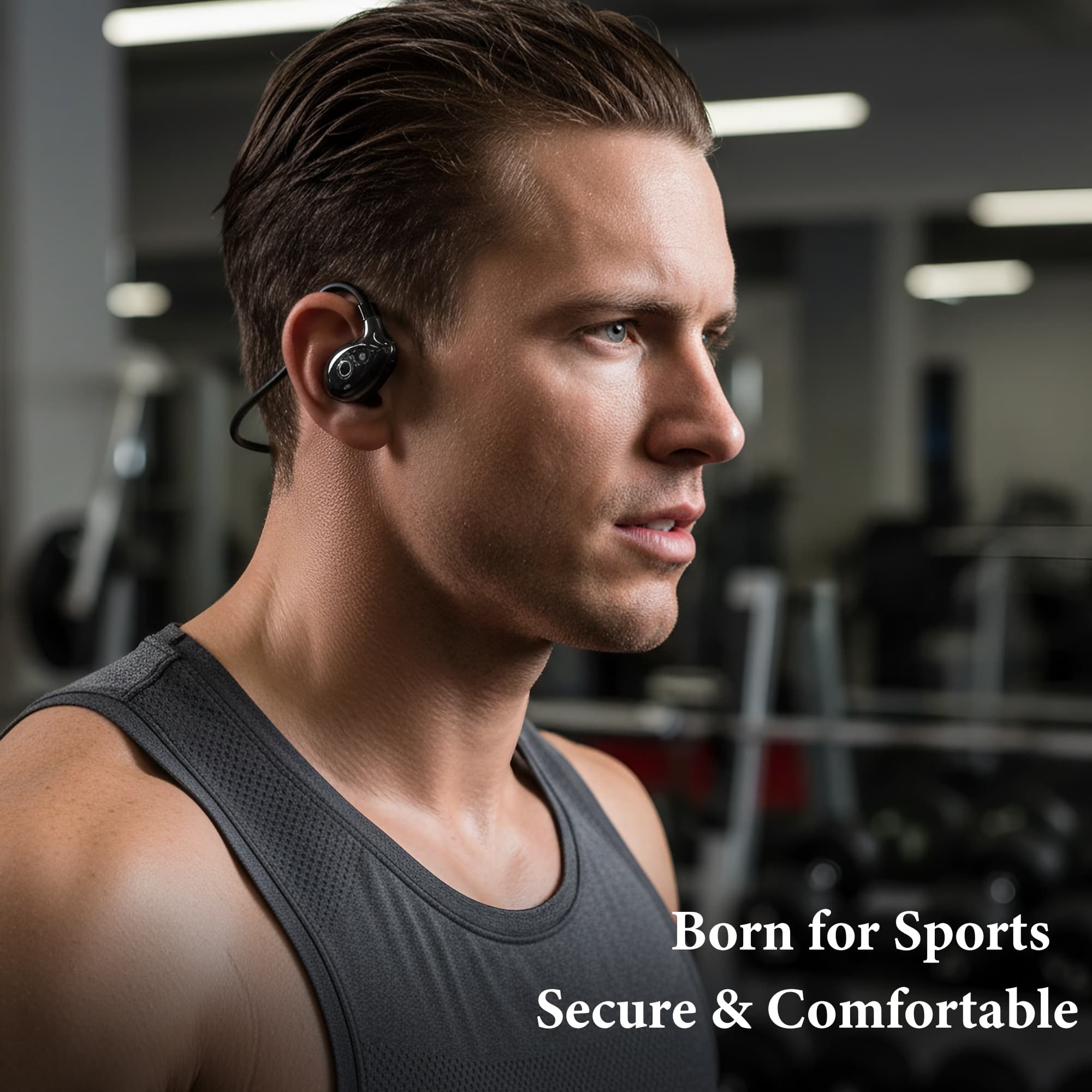 ReignSword Open Ear Headphones, Bluetooth 6.0, Wireless Air Conduction Headphones Sport Earbuds, Premium Sound, 8-Hour Life, 17g Lightweight Earphones for Running Cycling Workouts (Black) - 5