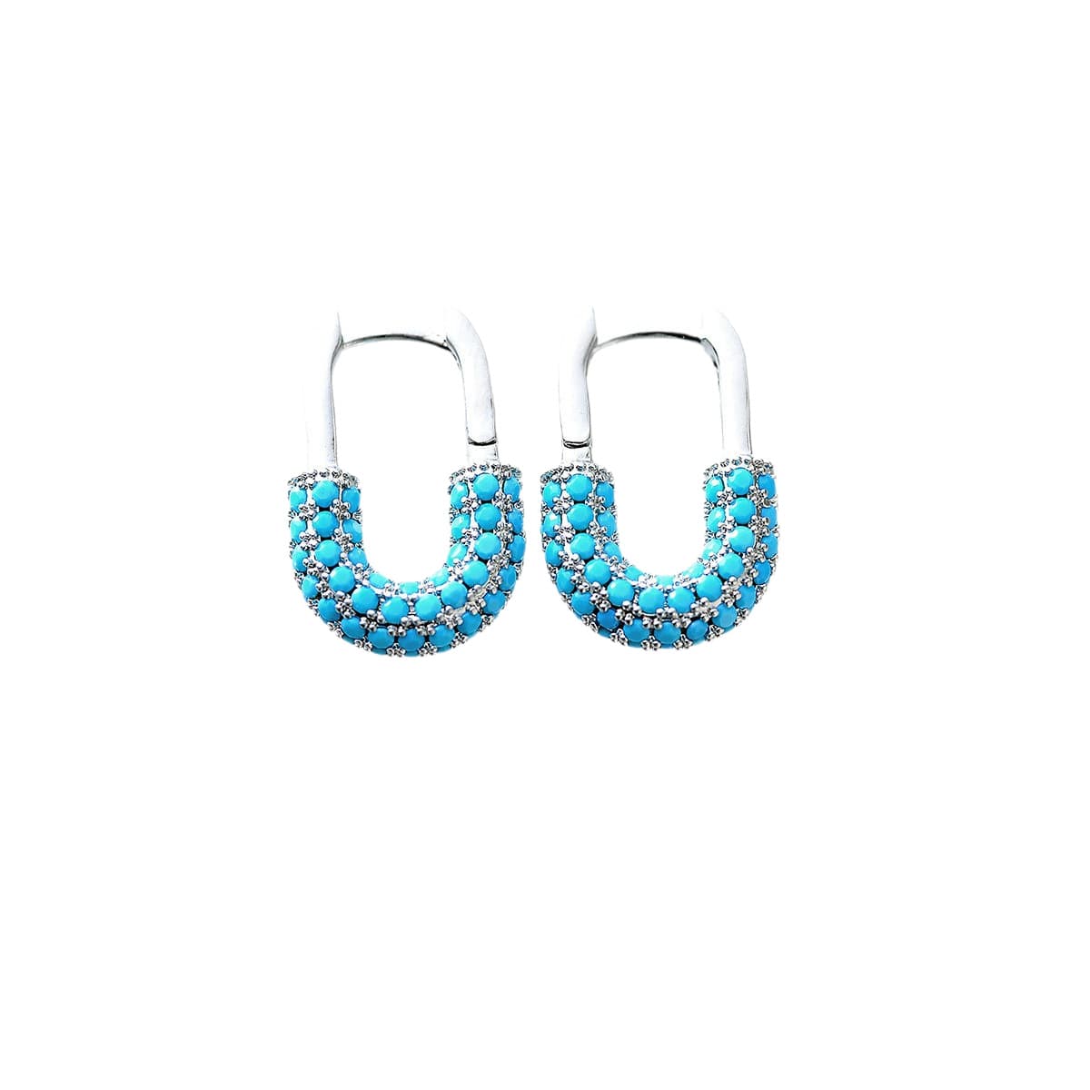 ReignSword 2 Pcs Turquoise Zipper Pull Replacement, Bling Decorative Zipper Pull Tab with Zinc Alloy for Jacket Backpack Luggage Purse Handbag Suitcase Zippers Repair Accessory - 6