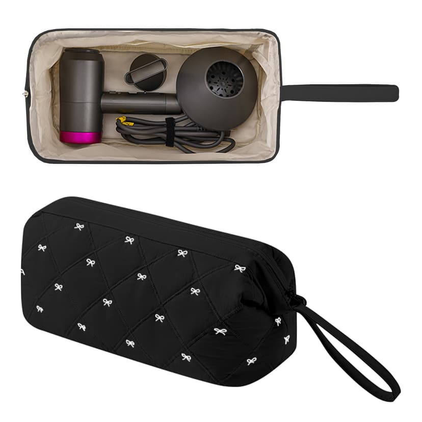 ReignSword Hair Tools Travel Bag Compatible with Shark FlexStyle, Dyson Airwrap, Revlon Hairdryer Case, Hair Styling Accessories Storage Waterproof Organizer (Black)