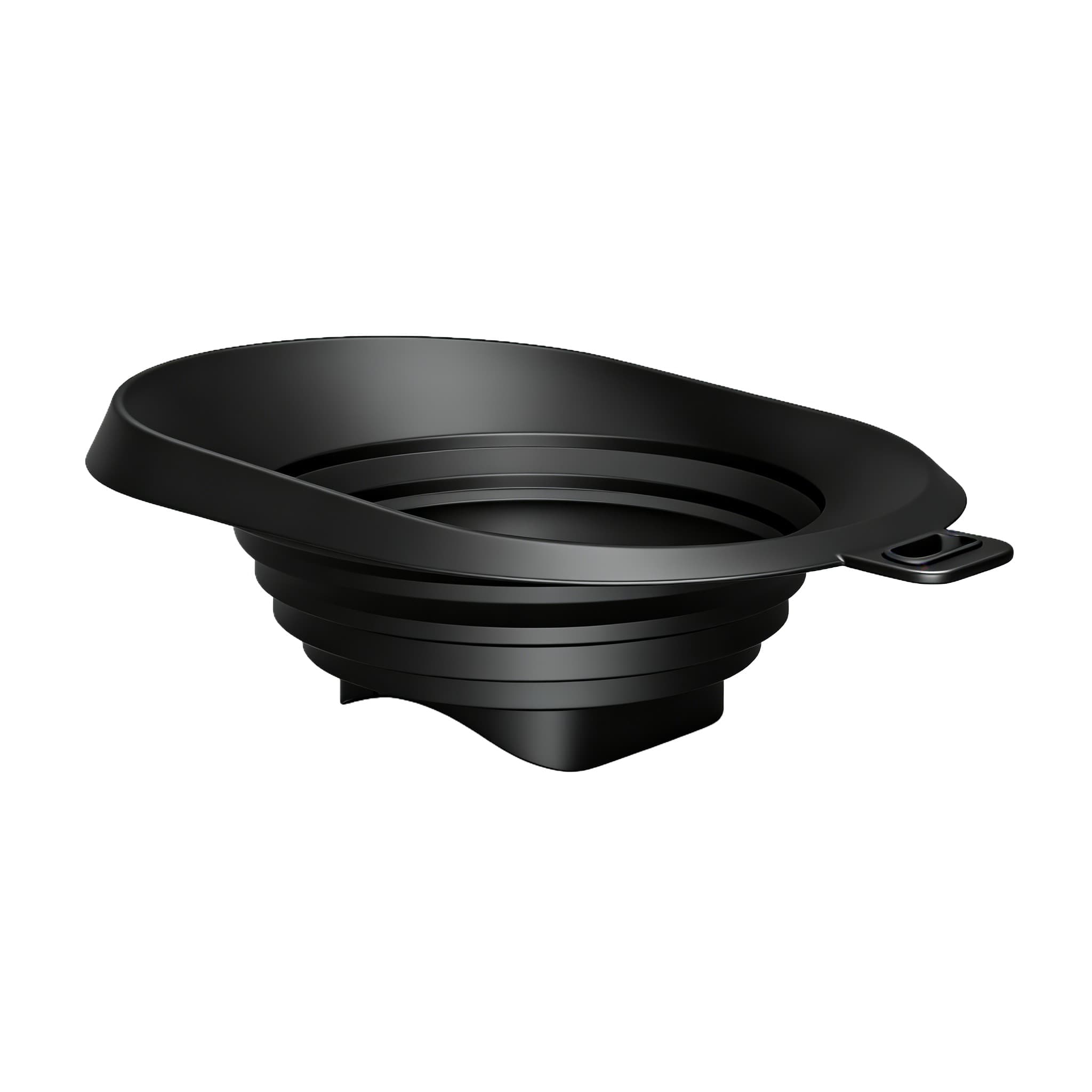 Anti-Splash Liquid Guide Cover Compatible with Ninja Slushie Machine FS301 FS300, Food-Grade Silicone Flow Hood & Foldable Funnel, Creami Swirl Pints Containers Accessories for No Spills (Black) - 6