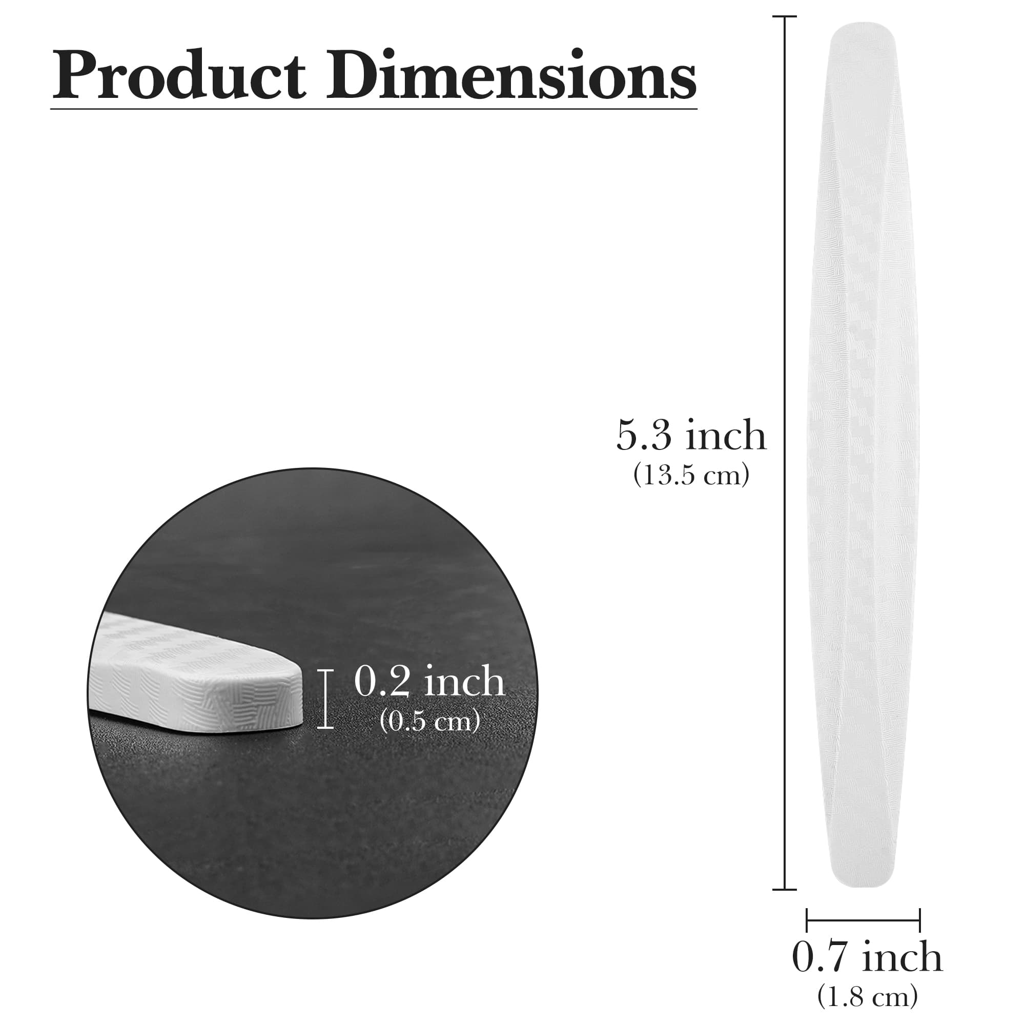 ReignSword 4 Pcs Car Door Edge Guards, Anti-Scratch Anti-Collision Self Adhesive Bumper Protector Trim Strip, Universal Car Exterior Accessories Door Guards for Cars Trucks SUVs (White) - 1