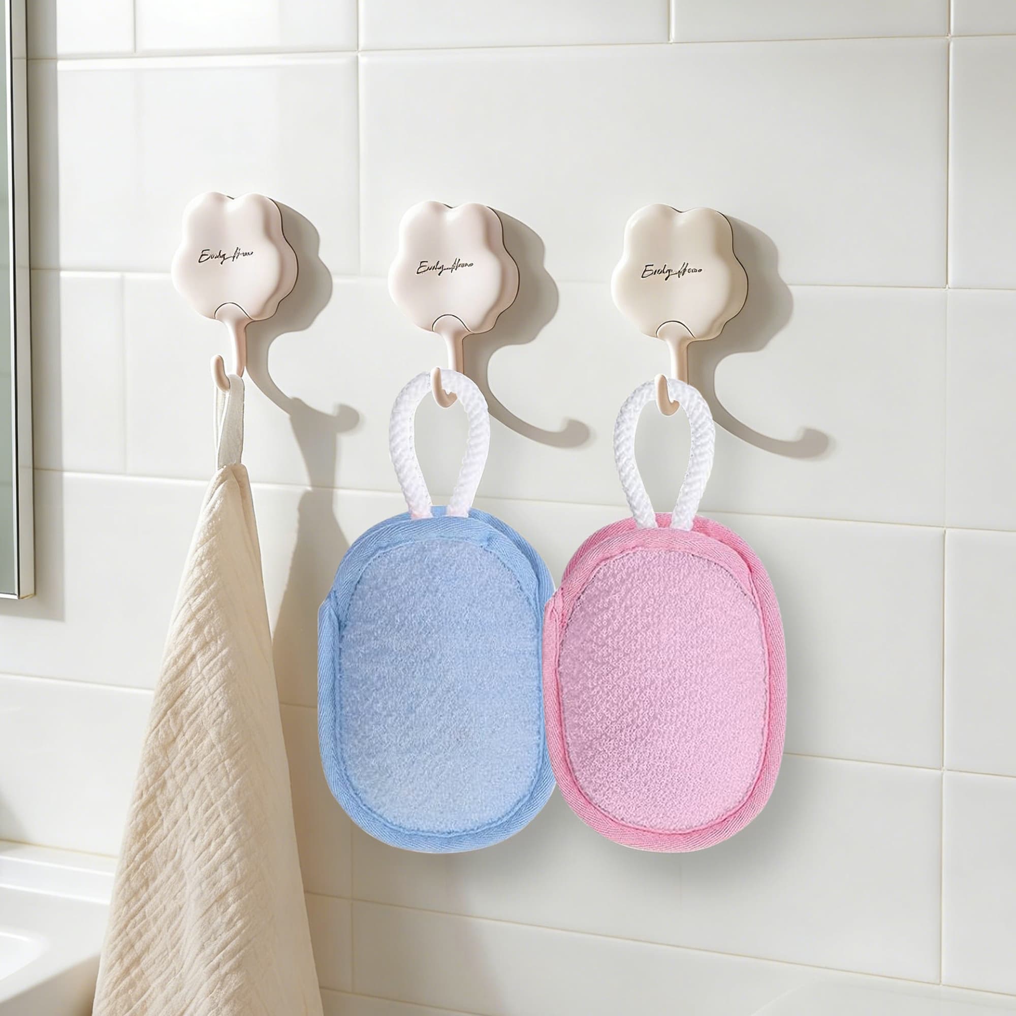 ReignSword 4 Pcs Exfoliating Bath Soap Saver Bags, Double-Sided Body Scrubber Sponge, Bar Soap Holder & Shower Cleaner for Women Men (Multicolor) - 5