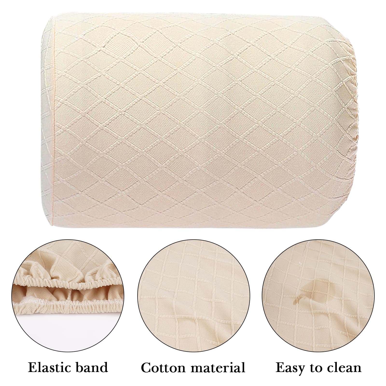 ReignSword Water Dispenser Barrel Cover for 5 Gallon Water Bottle, High Stretchy Water Dispenser Dust Cover, Reusable Furniture Cover Protector for Home or Office (Beige) - 2