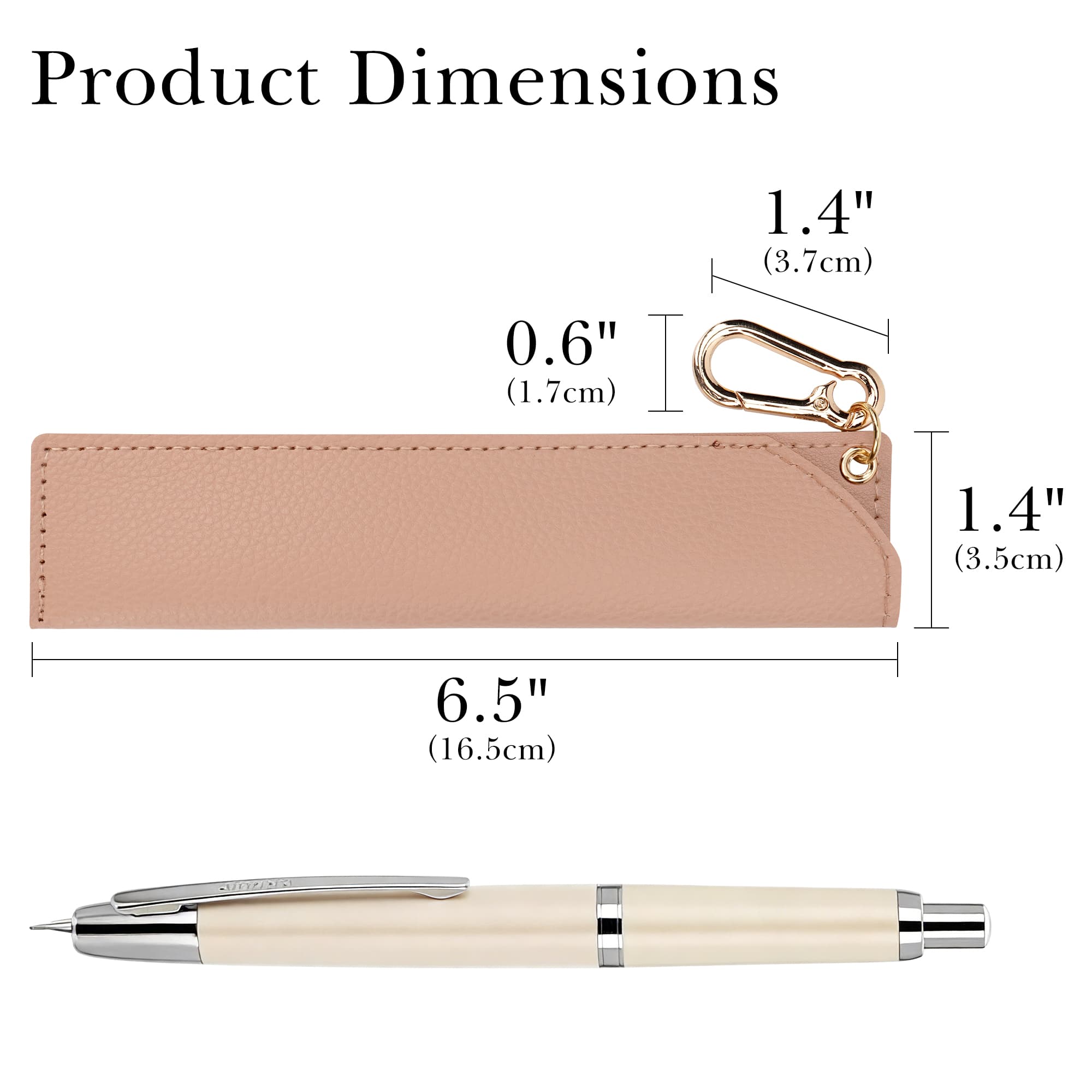ReignSword 4 Pcs Pen Holder for Lanyard, Vegan Leather Anti-Lost Pen Clip Keychain, Portable Pencil Pouch Pocket for Nurses, Courier, Clerk (Lychee Pattern) - 1