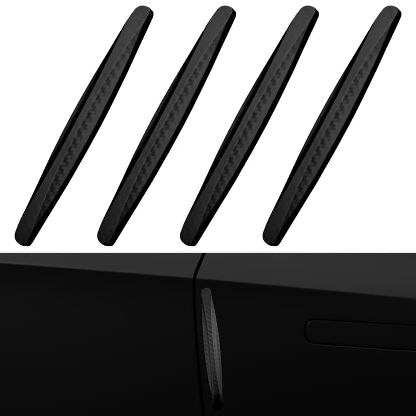 ReignSword 4 Pcs Car Door Edge Guards, Anti-Scratch Anti-Collision Self Adhesive Bumper Protector Trim Strip, Universal Car Exterior Accessories Door Guards for Cars Trucks SUVs (Black)