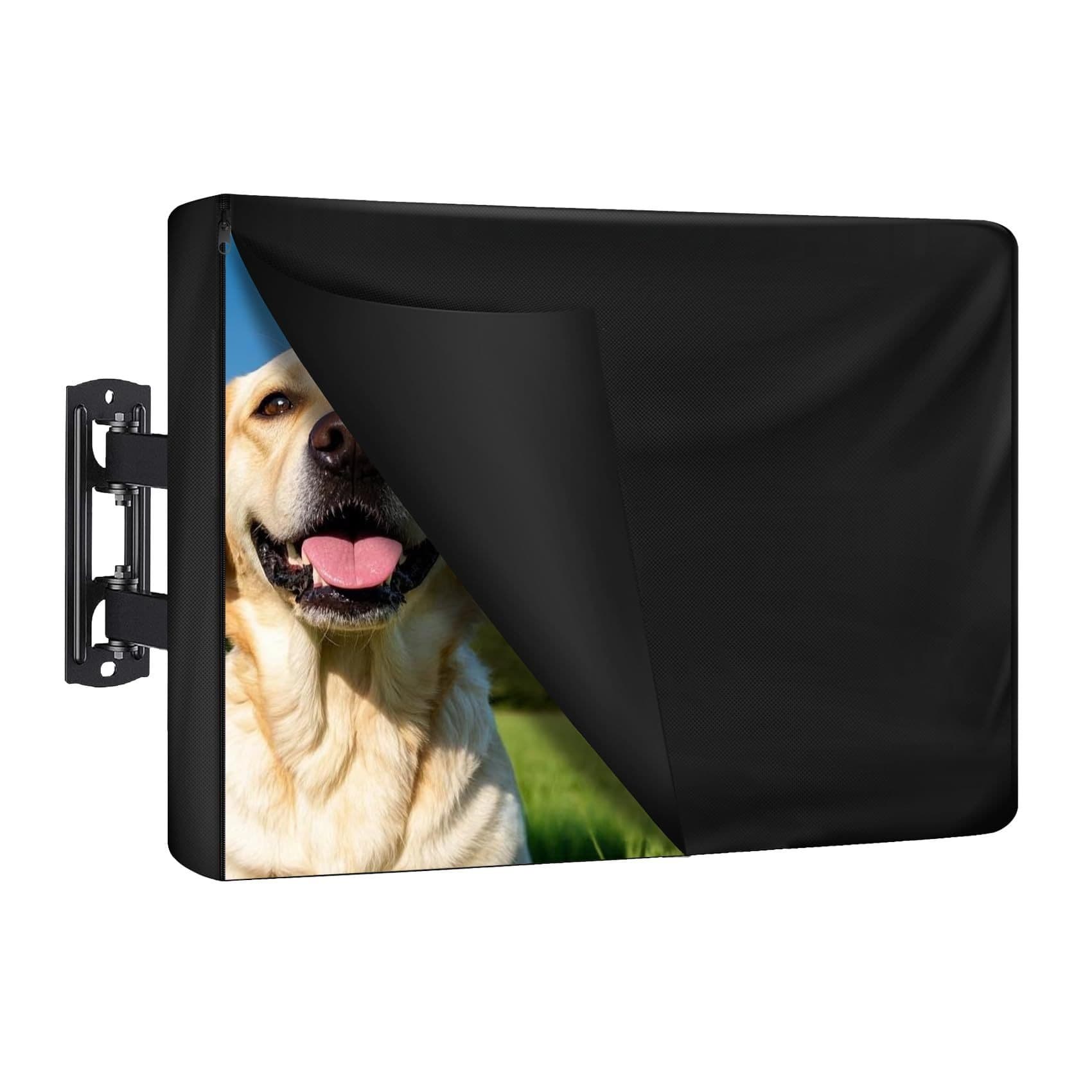 ReignSword Outdoor TV Cover 46-48 Inch, Weatherproof 600D TV Screen Protector with Remote Control Pocket, Outside Television Cover Compatible with LED, LCD, OLED TVs - 6