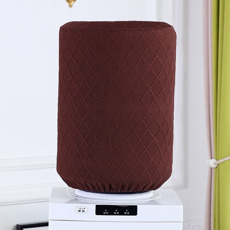 ReignSword Water Dispenser Barrel Cover for 5 Gallon Water Bottle, High Stretchy Water Dispenser Dust Cover, Reusable Furniture Cover Protector for Home or Office (Dark Brown) - 6