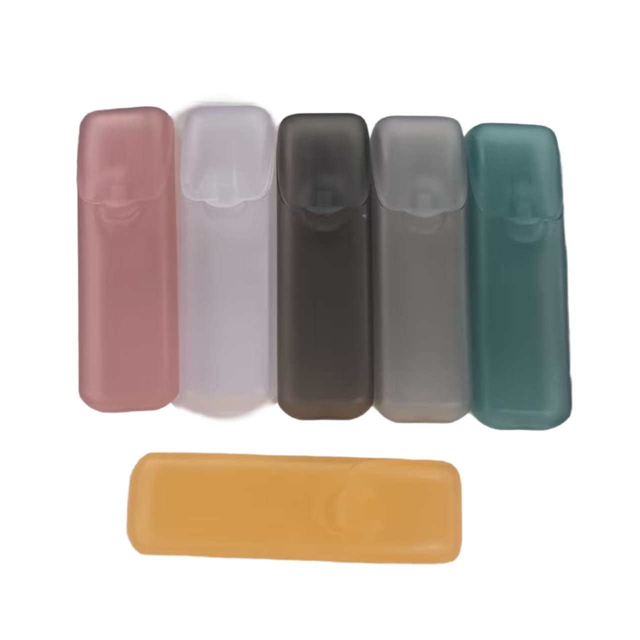 ReignSword 6 Pack Travel Cotton Swab Holder, Portable Qtip Storage Case with Dustproof Lid, Small Clear Plastic Container for Dental Floss & Hair Ties - 7