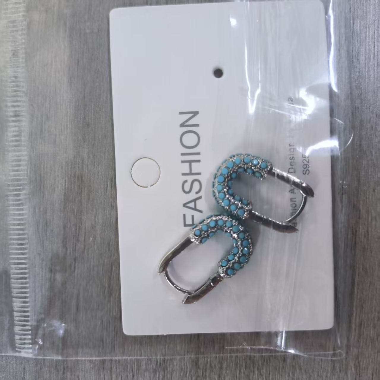ReignSword 2 Pcs Turquoise Zipper Pull Replacement, Bling Decorative Zipper Pull Tab with Zinc Alloy for Jacket Backpack Luggage Purse Handbag Suitcase Zippers Repair Accessory - 7