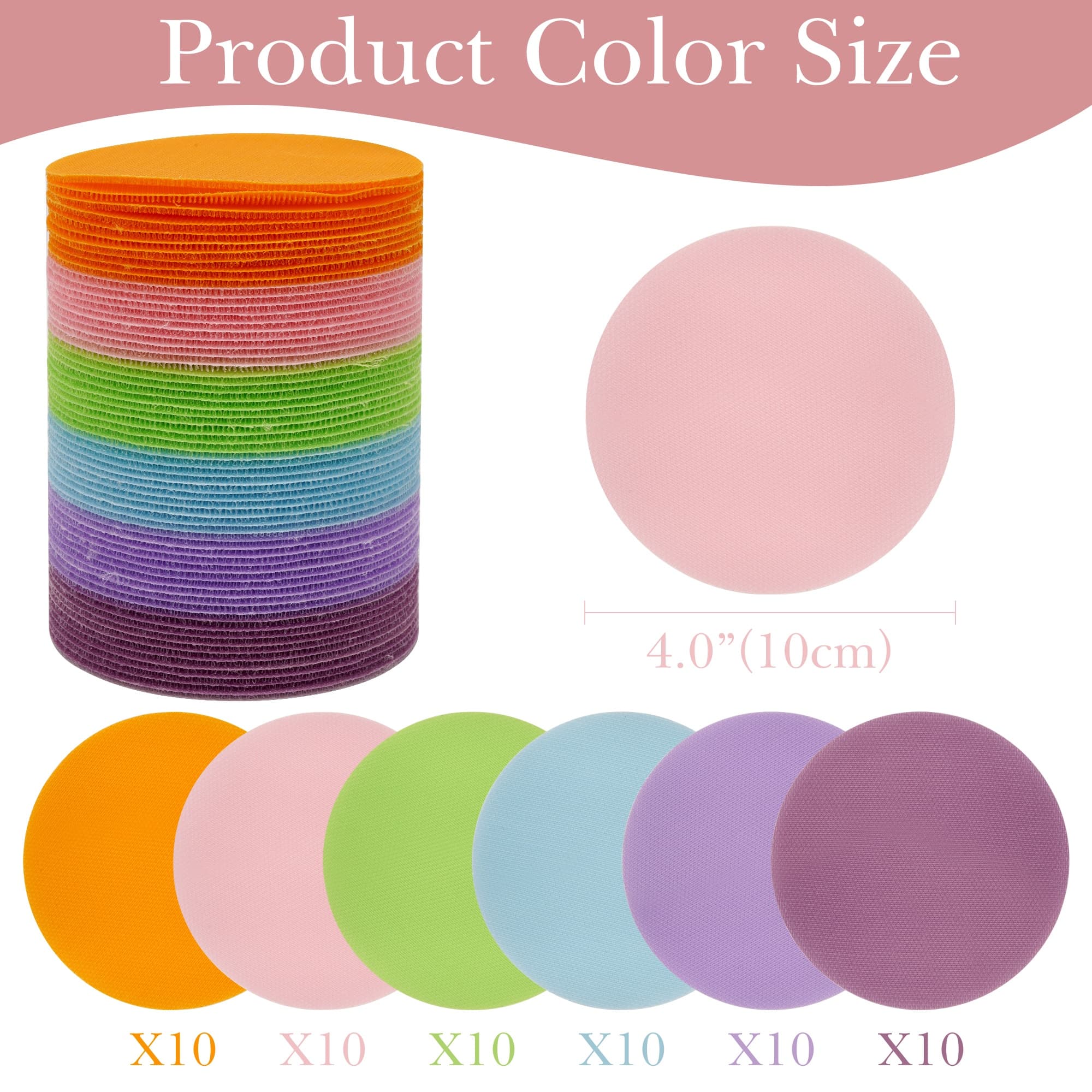 ReignSword 60 Pack Carpet Spots Markers, Multicolour Floor Dots Marker Stickers, Circle Carpet Markers for Group Activity Supplies (4 Inches) - 1