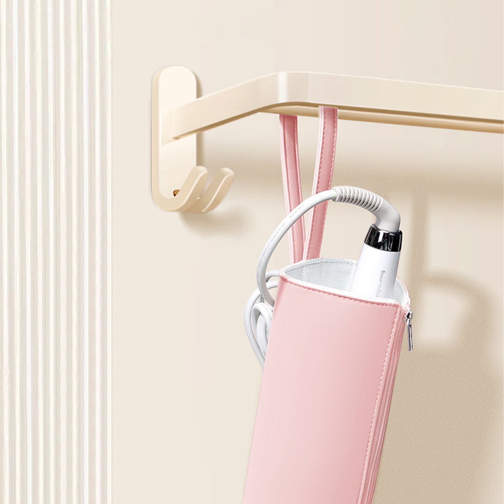 ReignSword Hot Iron Holder & Mat, Heat Resistant Hot Tools Organizer, Portable Hair Tools Travel Bag for Curling Irons, Flat Irons, Hair Straightener and Styling Tools (Pink) - 4