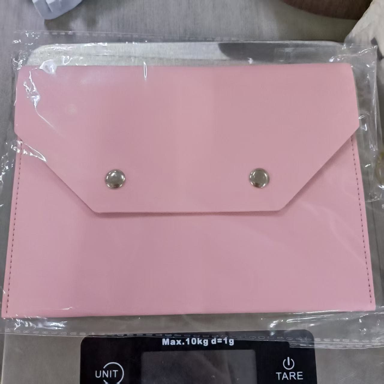 ReignSword Mahjong Card Holder, Vegan Leather Envelope Style Storage Bag, Portable Magnetic Snap Card Organizer, Travel Pouch for Mahjong Accessories (Pink, 8 x 5.8 Inch) - 6