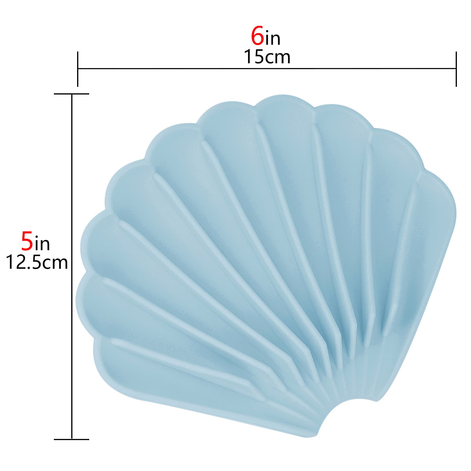 ReignSword 3 Pcs Soap Dishes with Drain, Shell Shape Silicone Self Draining Soap Tray Bar Soap Holder for Bathroom Shower Kitchen (Blue, Green, Grey) - 1