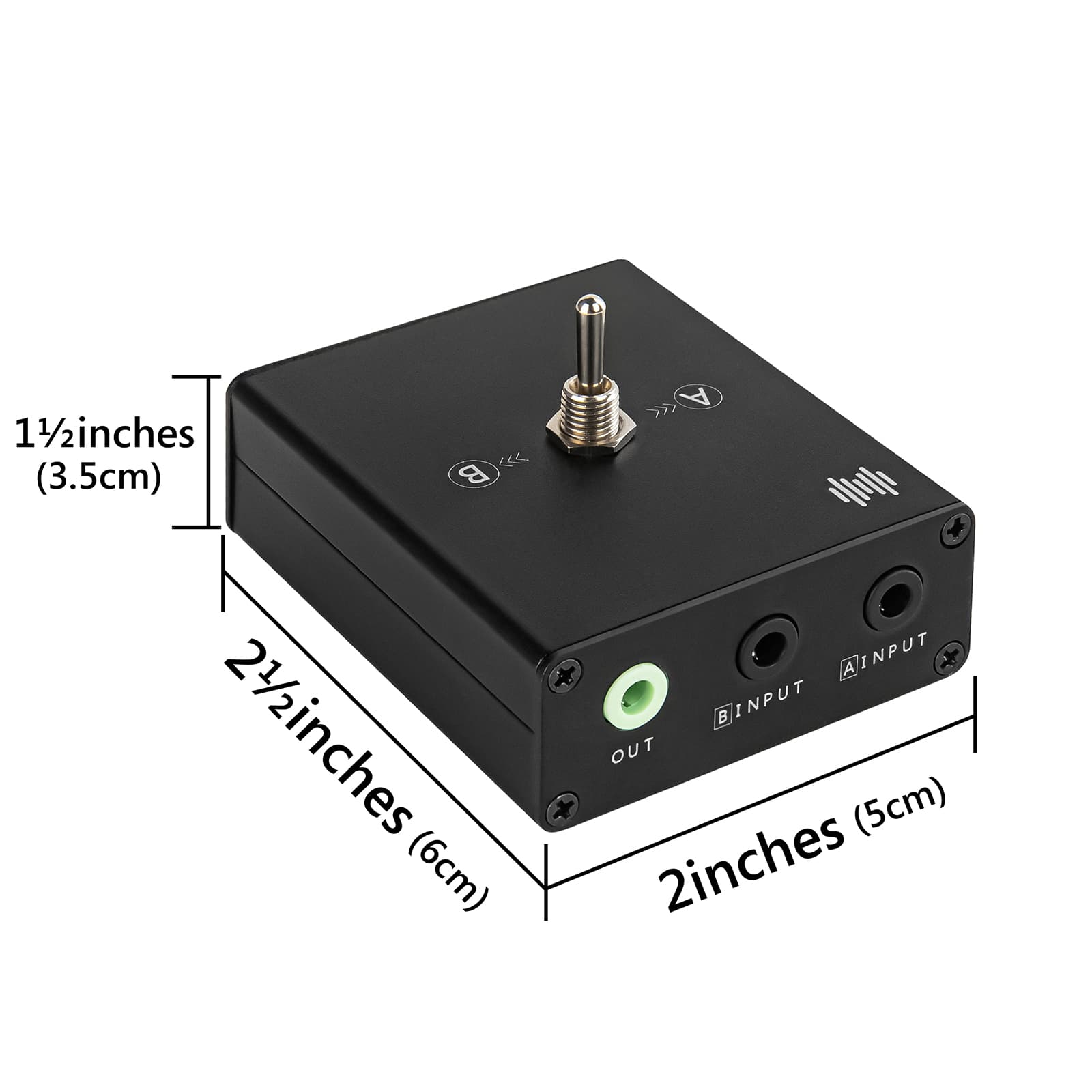 3.5 mm Audio Switcher, 2 Ports Audio Splitter Box (2 In 1 Out / 1 In 2 Out) Mini Headphone Manual Selector Converter with Bonus 47.2 in (120 cm) Cable, No External Power Required - 7