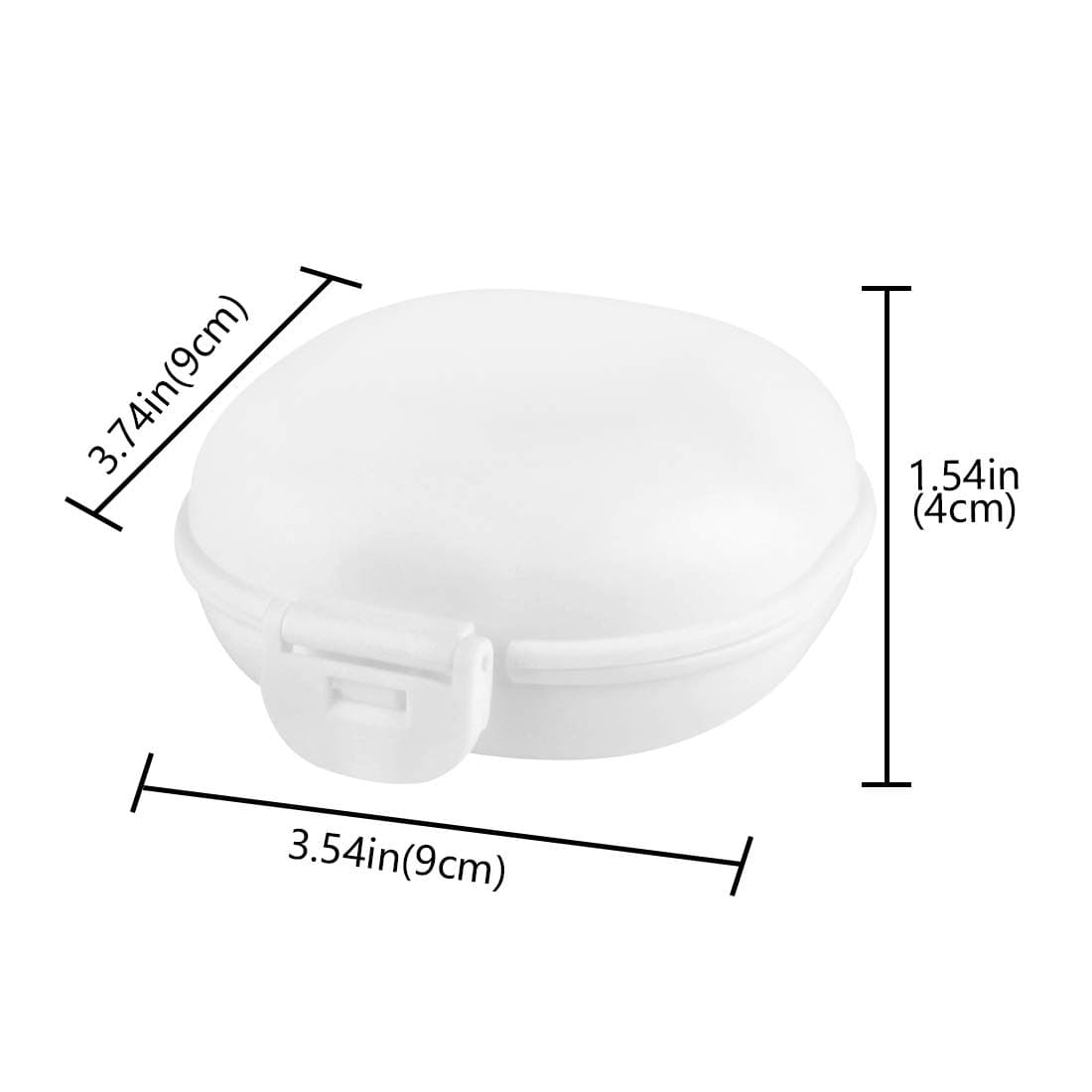 ReignSword 2 Pack Travel Soap Case, Portable Travel Soap Container Small Holder Case, Airtight Soap Box Tray for Shower Bathroom Travel Outdoor (White) - 1