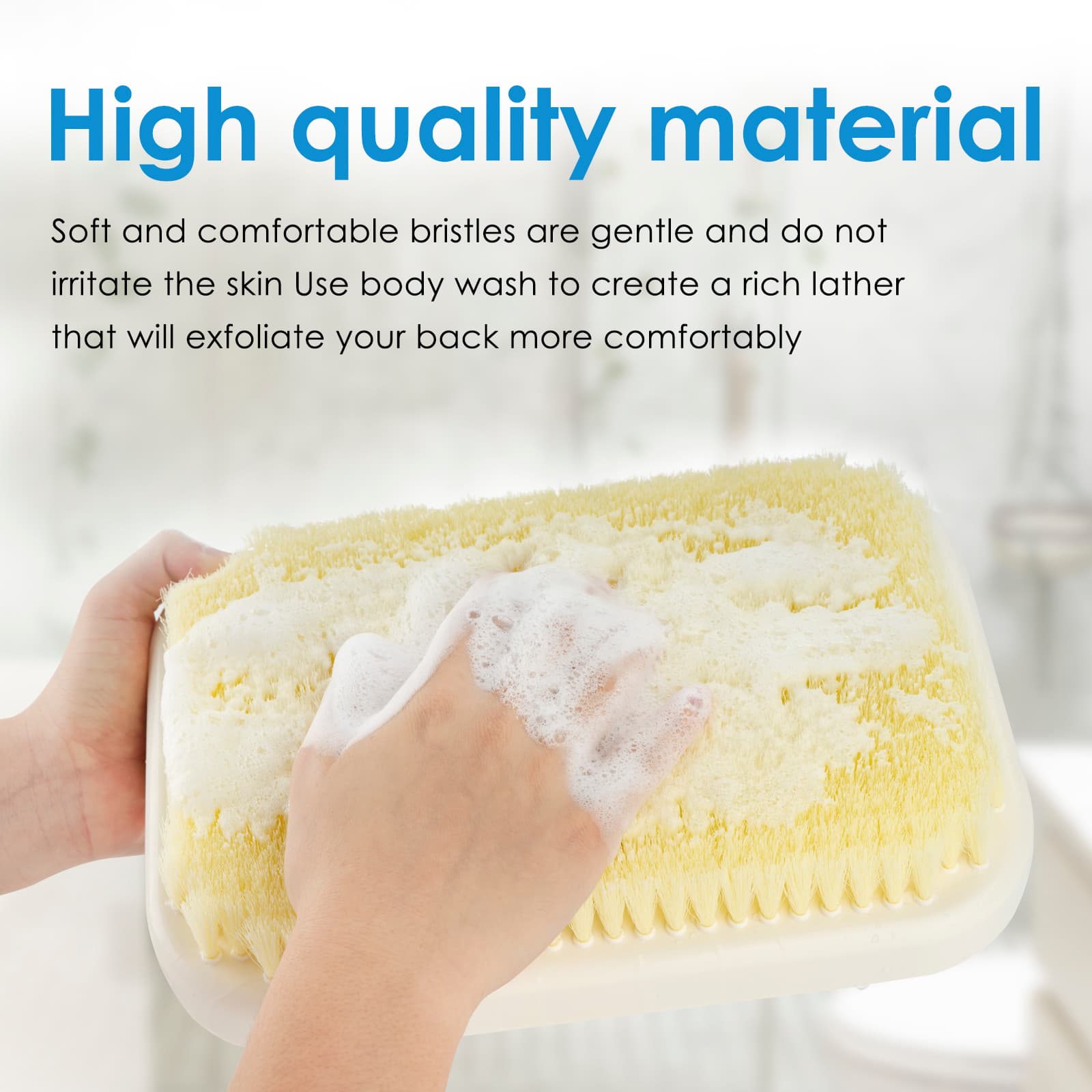 ReignSword Wall Mounted Back Scrubber for Shower, Exfoliating Bath Wash Pad, Hands-Free Back Body Brush Scrubber for Men Women - 2