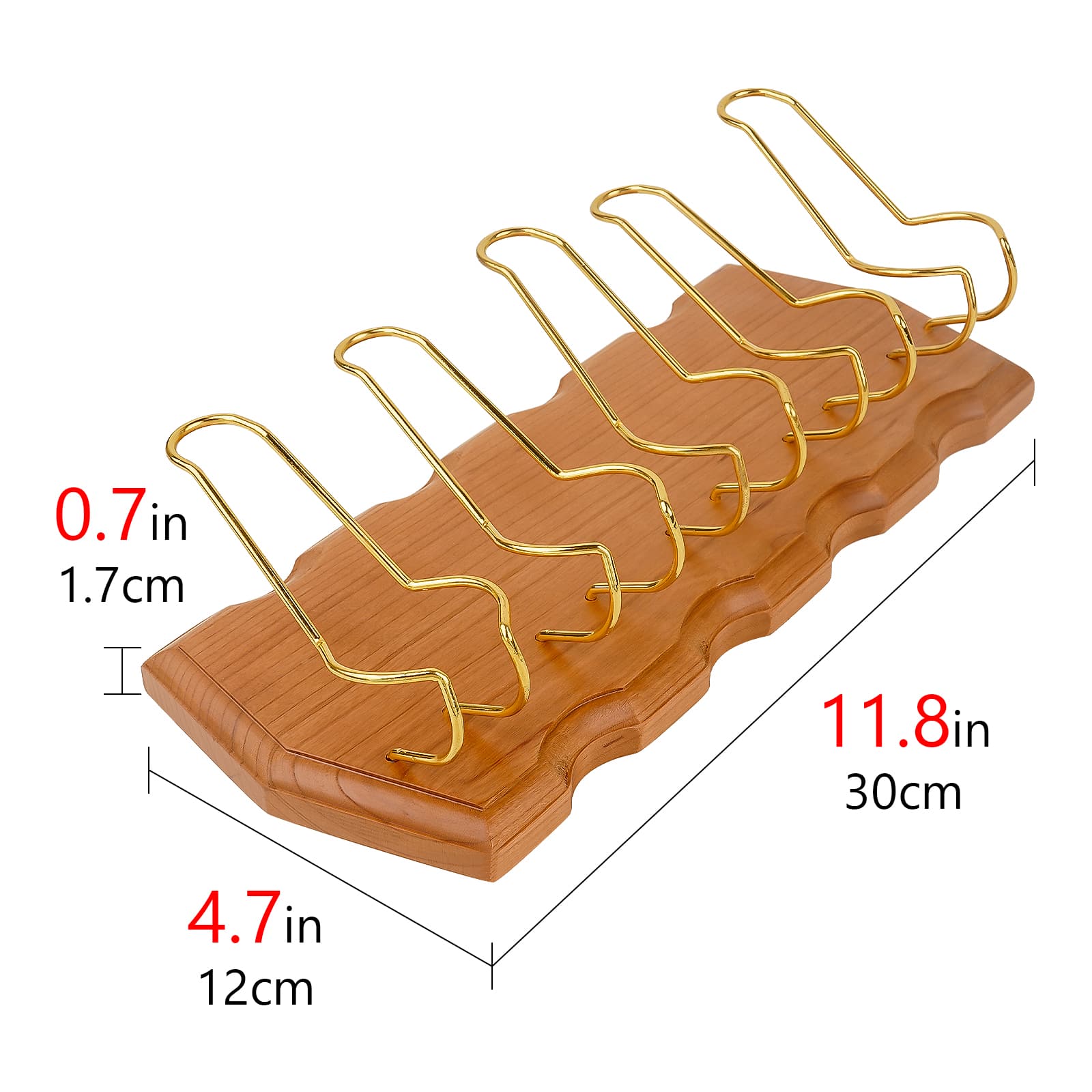 ReignSword Wooden Tobacco Pipe Stand Holder with 5 Display Metal Slots, Family Home Pipe Accessories for Tobacco - 1
