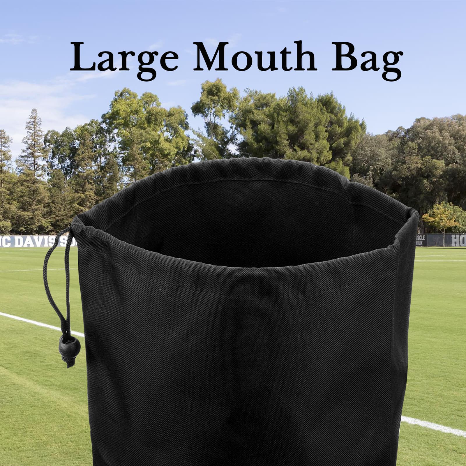 ReignSword Camping Chair Large Replacement Bag, 47 inches Folding Chair Carrying Bag with Adjustable Shoulder Strap and Large Mouth for Sport Events, Compatible with GCI, Coleman, Kijaro (Black) - 4