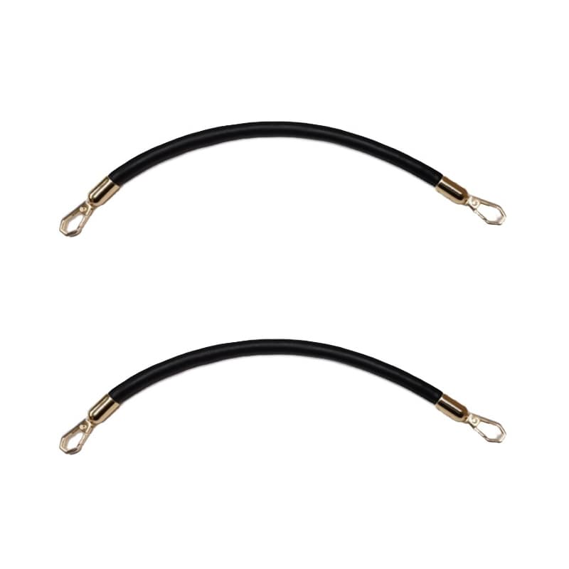 ReignSword 2 Pcs Vegan Leather Handbag Handles, 10MM/50CM Vegan Leather Shoulder Bag Straps, Purse Straps for Women's Handbag Tote Bag Handles Replacement (Black, Gold Hook) - 6
