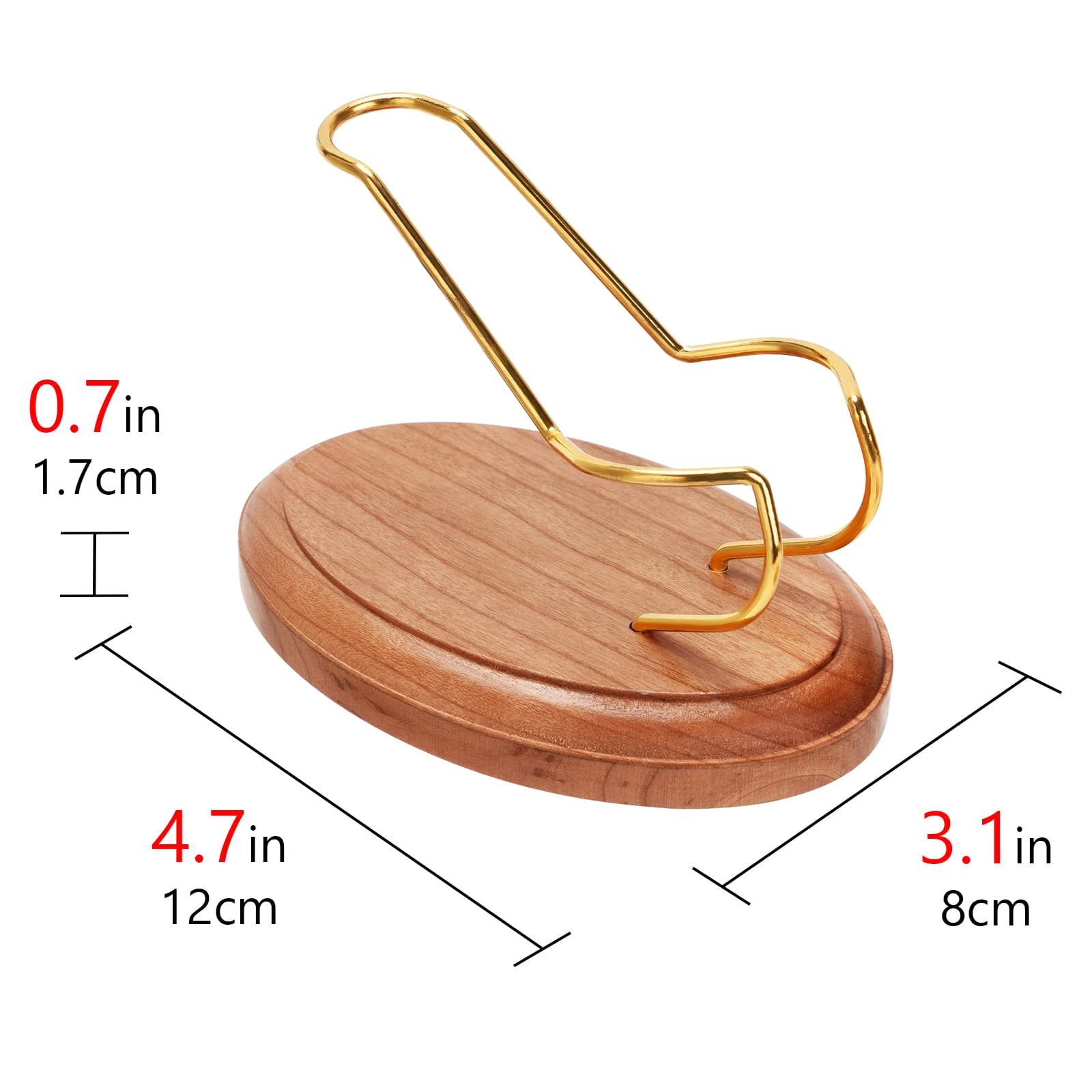 ReignSword Wooden Tobacco Pipe Stand Holder with Display Metal Slots, Family Home Pipe Accessories for Tobacco (Round) - 1