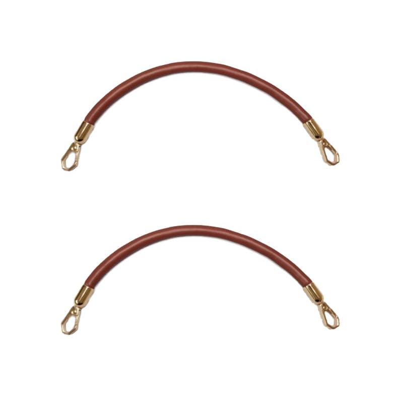 ReignSword 2 Pcs Vegan Leather Handbag Handles, 10MM/60CM Vegan Leather Shoulder Bag Straps, Purse Straps for Women's Handbag Tote Bag Handles Replacement (Brown, Gold Hook) - 6