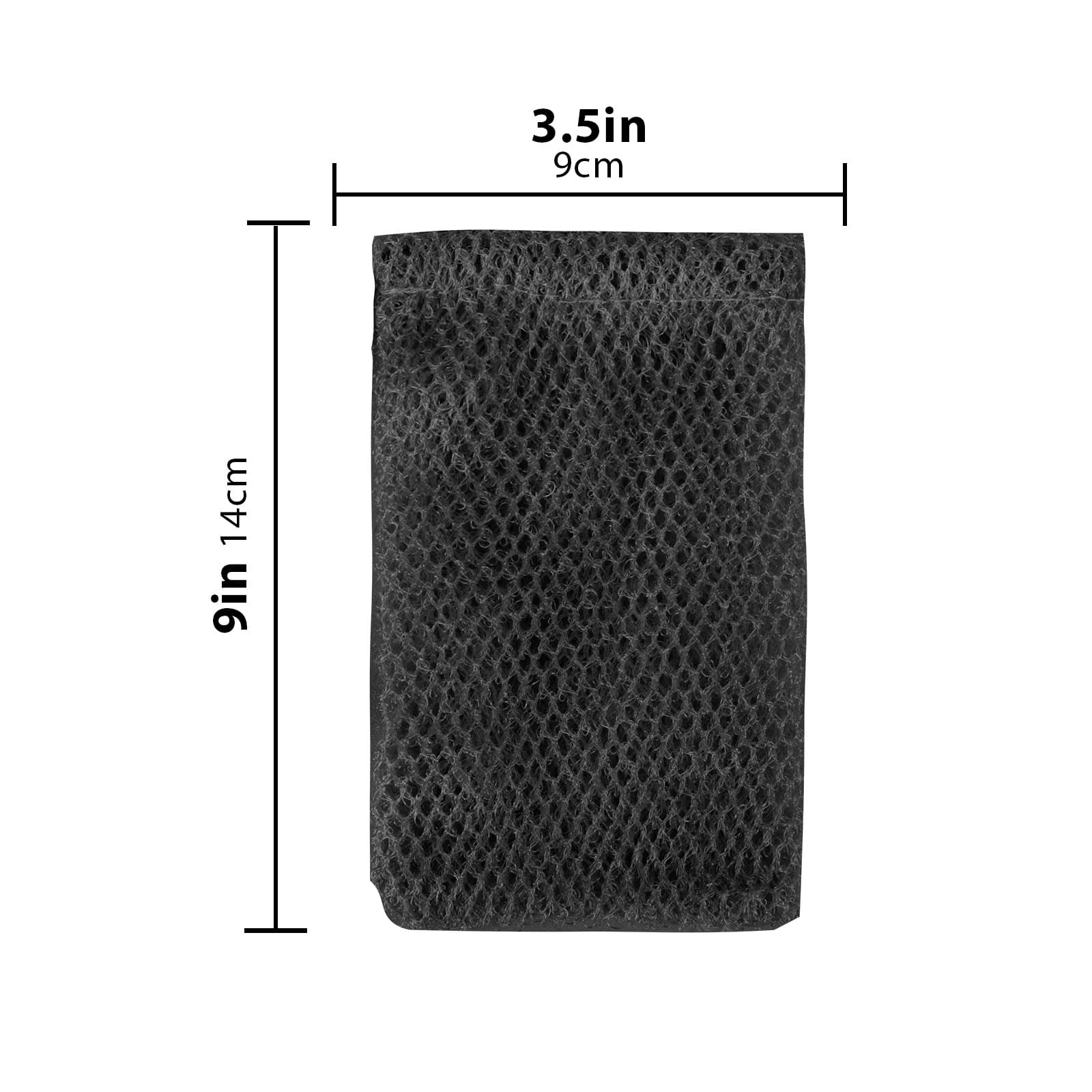 ReignSword 4 Pack Soap Saver Bag for Bar Soap, Exfoliating Mesh Soap Pouch with Drawstring Closure, Foaming and Drying Soap Bag for Shower (Black) - 1