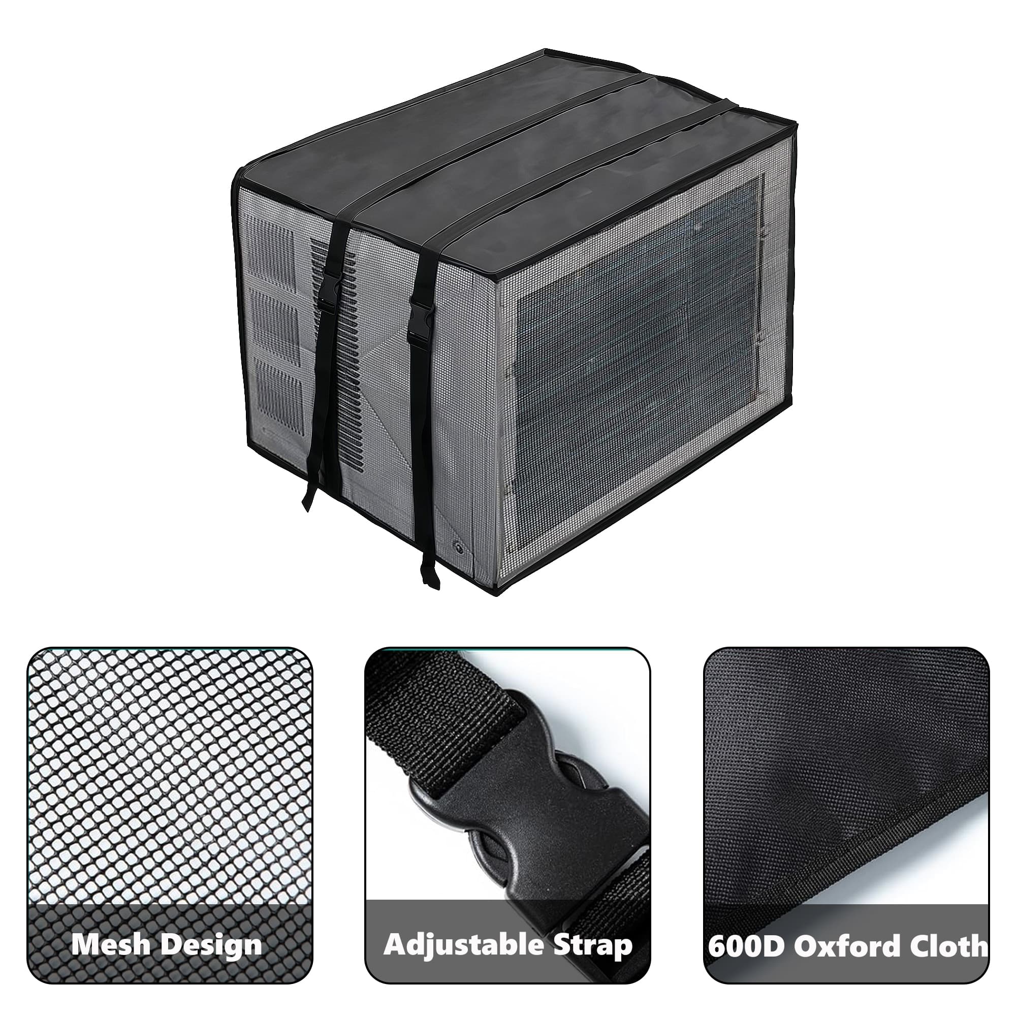 ReignSword Outside Mesh Window Air Conditioner Cover, Window Ac Unit Cover to Protect Against Leaves, Weeds and Debris (25.5''W x 16.9''D x 21.2''H) - 5