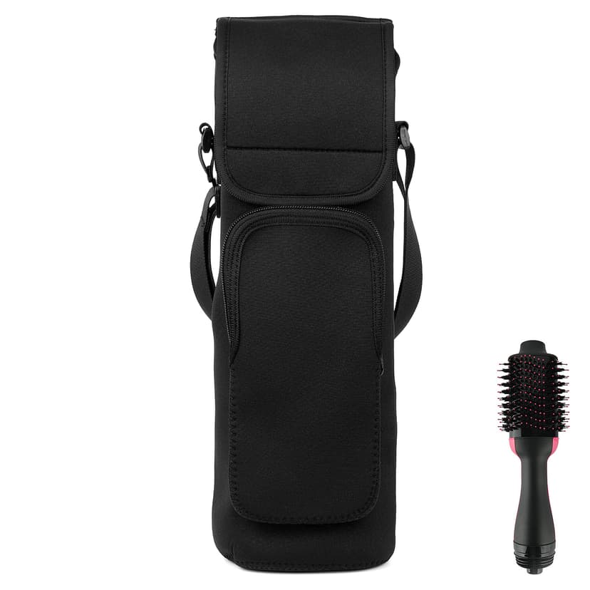 ReignSword Neoprene Travel Case Compatible with REVLON One-Step Volumizer, Portable Storage Organizer Bag Hair Tools Travel Bag (Black)