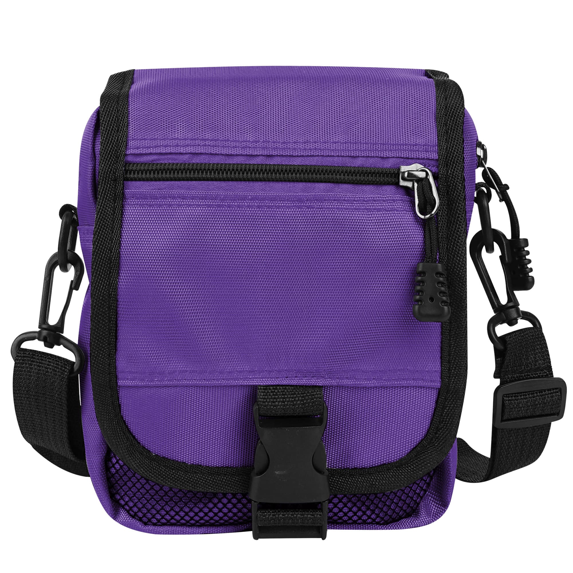 ReignSword Mini Crossbody Bags for Men Women, Small Messenger Bag Shoulder Pouch, Adjustable Crossbody Sling Bag Purse for Travel Sports (Purple) - 2