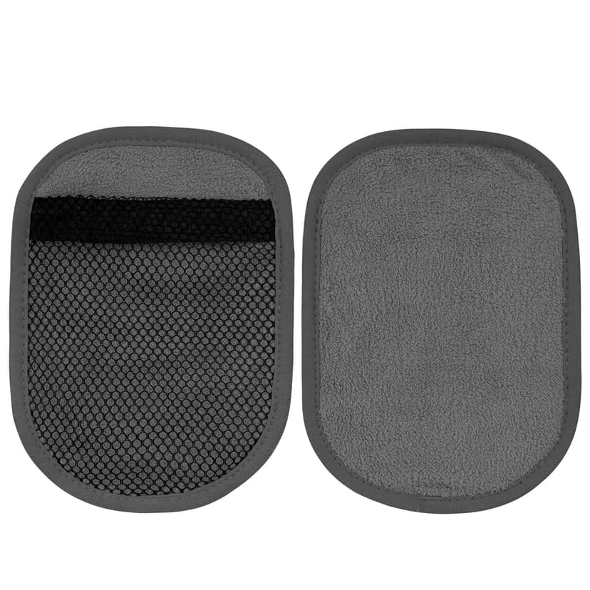 ReignSword 2 Pack Velvet Soap Bag, Exfoliation for Bath or Shower, Foaming and Drying The Soap, Bar Soap Pouch Scrubber for Men and Women (Grey)