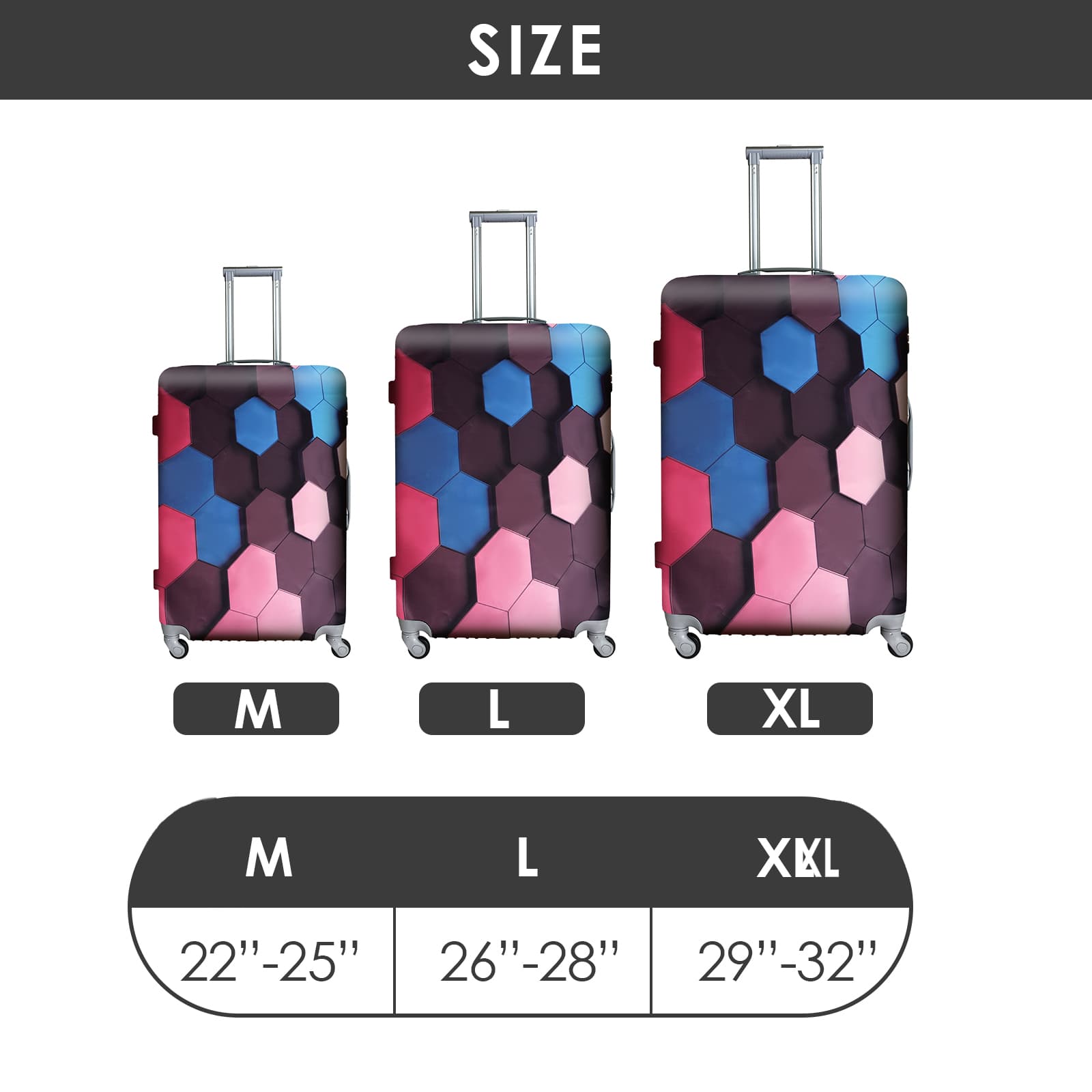 ReignSword Travel Luggage Cover Suitcase Protector Fit 29-31 Inch Luggage, Washable Luggage Covers for Suitcase Tsa Approved (H941, XL) - 1
