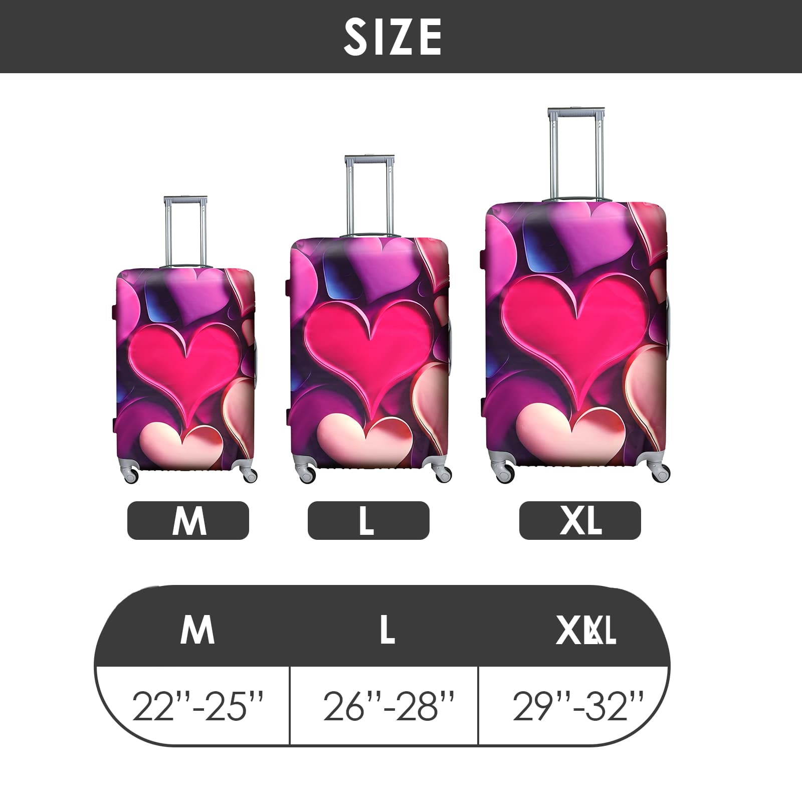 ReignSword Travel Luggage Cover Suitcase Protector Fit 22-24 Inch Luggage, Washable Luggage Covers for Suitcase Tsa Approved (H940, M) - 1