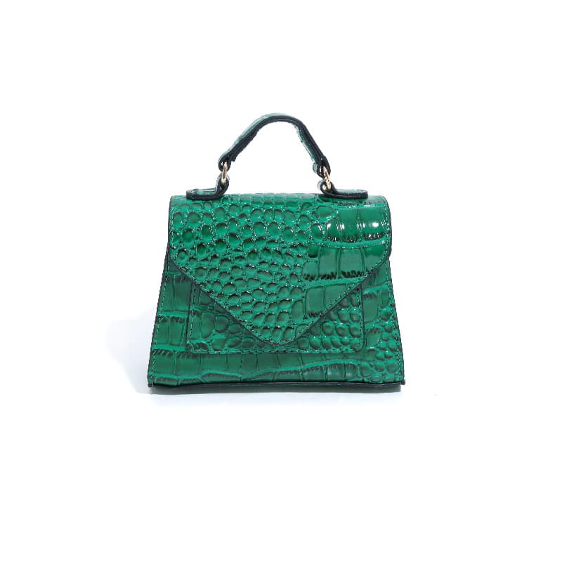 ReignSword Small Crossbody Bags for Women, Vegan Leather Crocodile Pattern Mini Purse, Trendy Clutch Top Handle Shoulder Handbag (Not Compatible with Phone) (Green) - 8