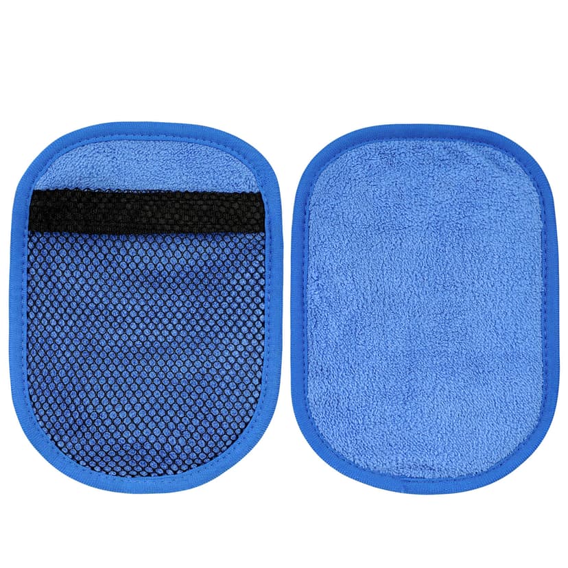 ReignSword 2 Pack Velvet Soap Bag, Exfoliation for Bath or Shower, Foaming and Drying The Soap, Bar Soap Pouch Scrubber for Men and Women (Blue)
