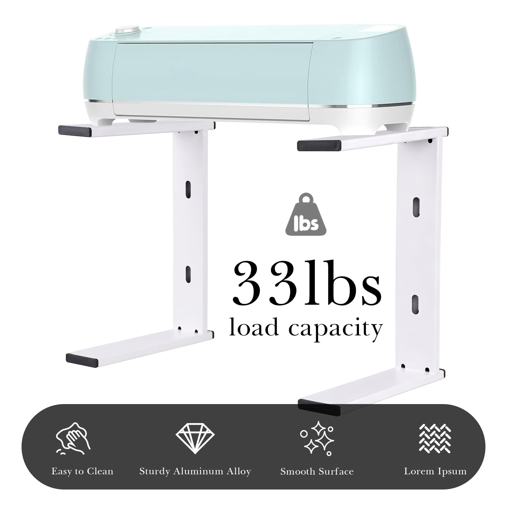 ReignSword Storage Rack Compatible with Cricut Maker 3 and Cricut Explore Air 2/3, Tray Extender Compatible with Cricut Mat,Saving Craft Table Space - 4
