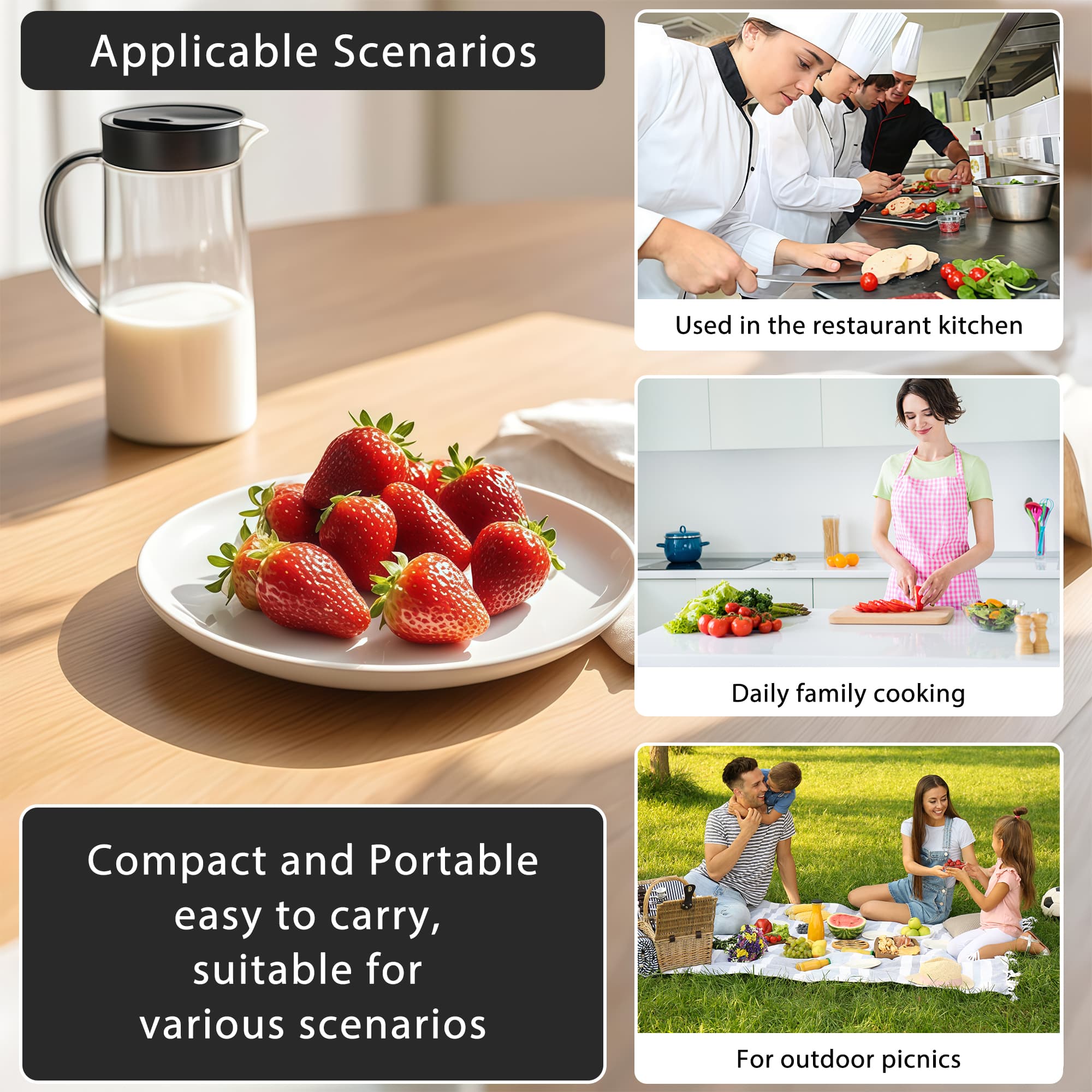 ReignSword Fruit Slicer Cup, Multi-Function Strawberry Slicer, Grape Cutter & Detachable Egg Dicer, Stainless Steel Speed Chopper for Cherry Tomatoes, Kitchen Gadget for Fruits & Vegetables (Black) - 5