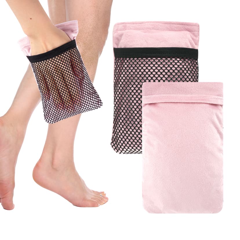 ReignSword  2 Pack Sand Remover for Beach, Sand Removal Bags, Skin-Friendly Sand Off Bags, Beach Vacation Camping Accessories Essentials (Pink)