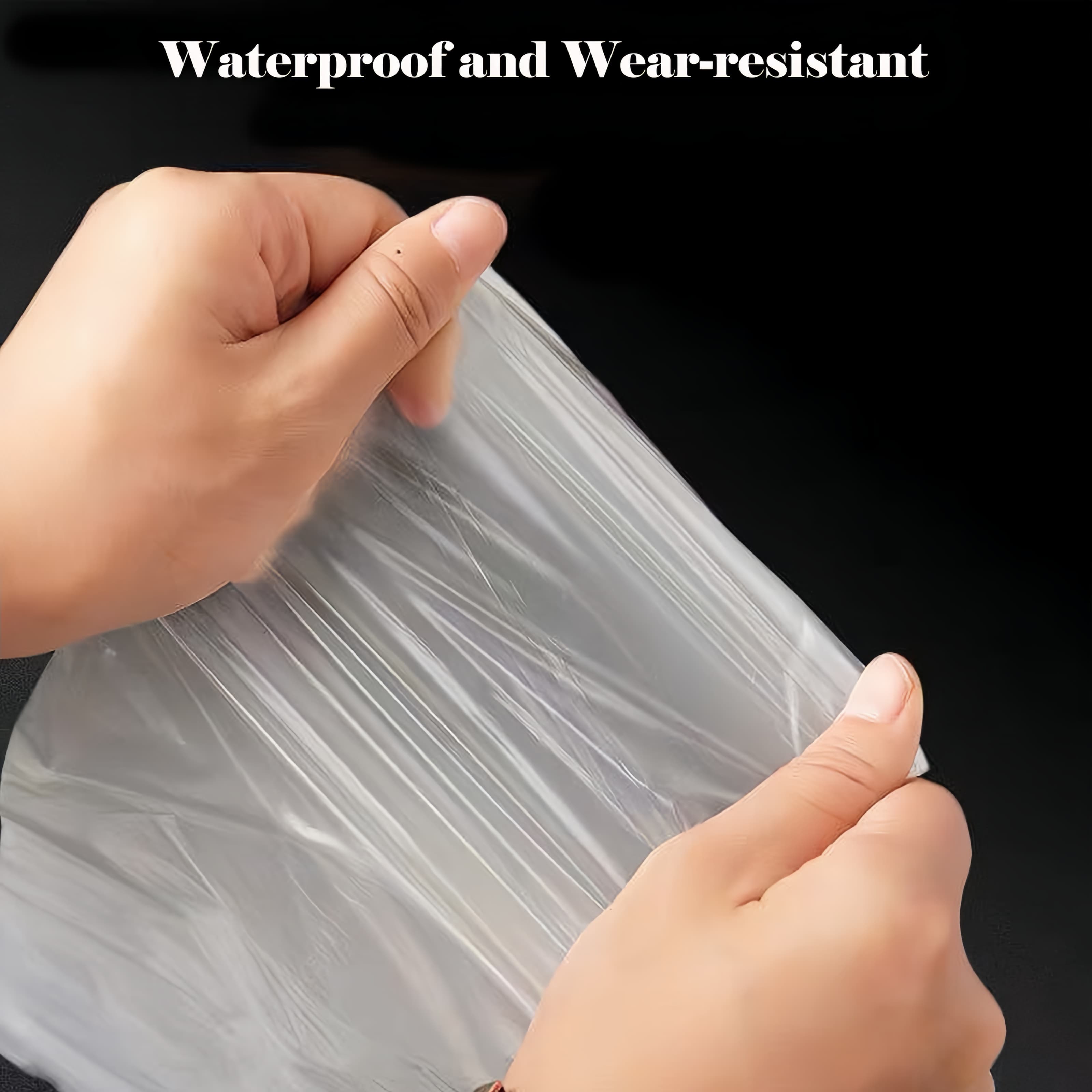 ReignSword 100 Pcs Disposable Clear Wet Umbrella Covers for Long Umbrella, Plastic Umbrella Rain Bags for Machine, Waterproof Umbrella Sleeve to Keep Lobby Floors Dry - 3